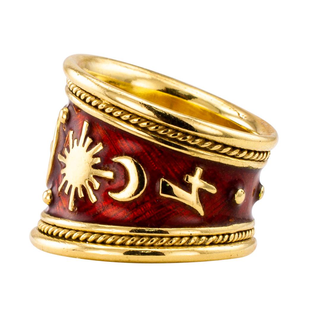 enamel cigar band ring