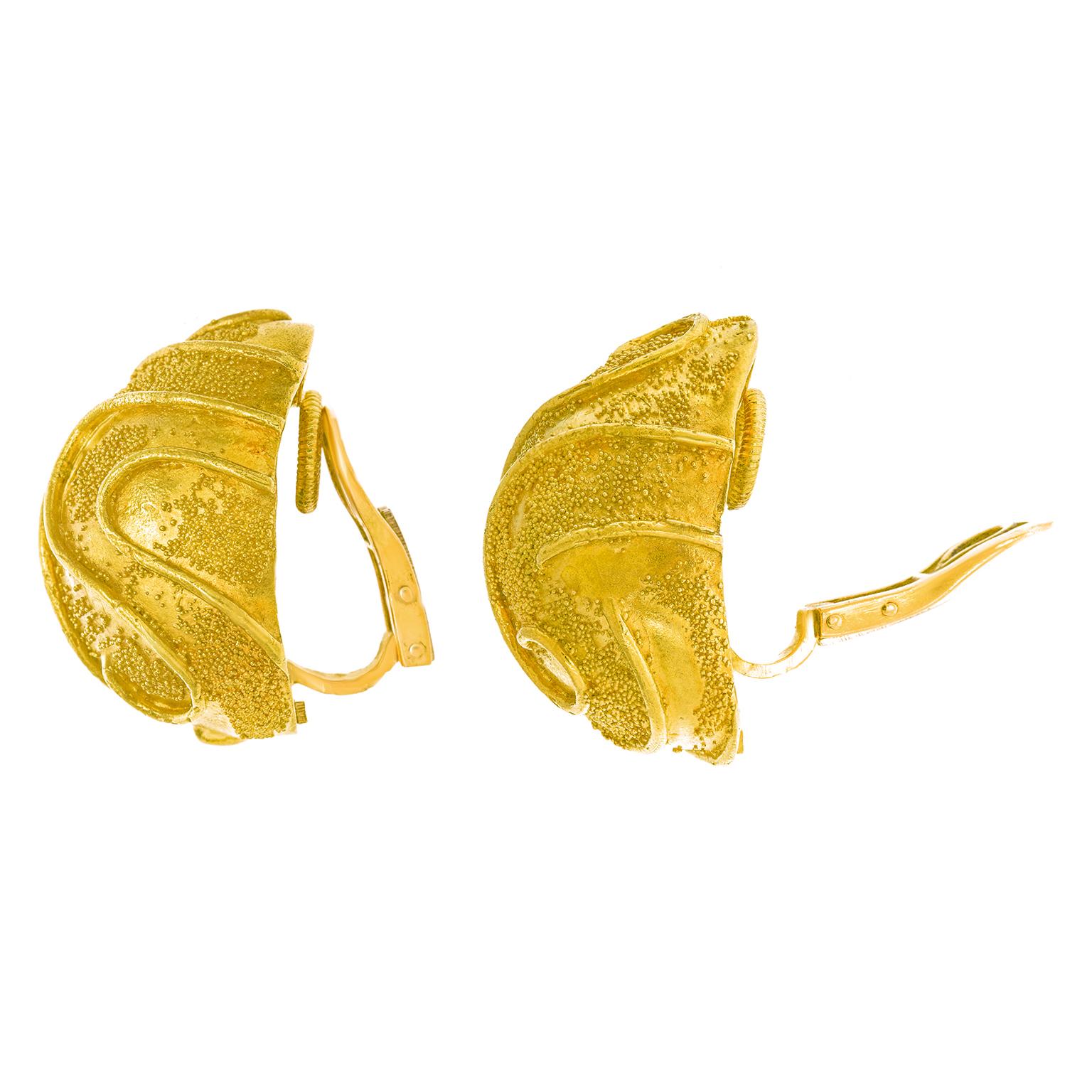 Elizabeth Gage Gold Earrings 1