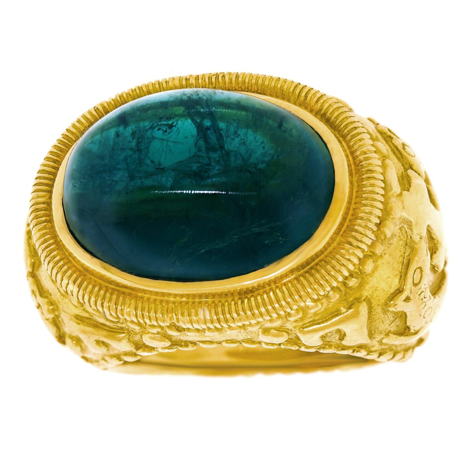 Elizabeth Gage Renaissance-Revival-Turmalinring 18k 5
