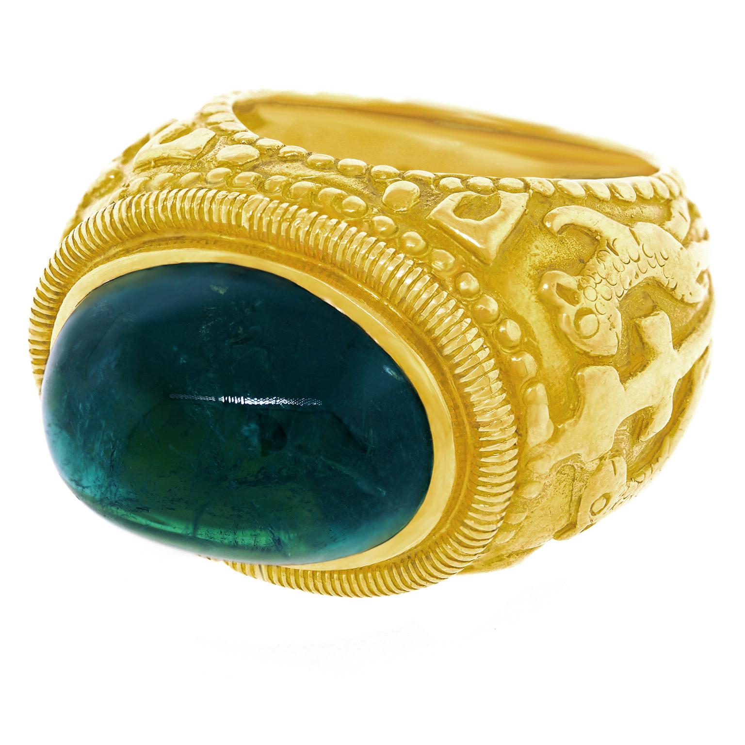 Elizabeth Gage Renaissance-Revival-Turmalinring 18k 6