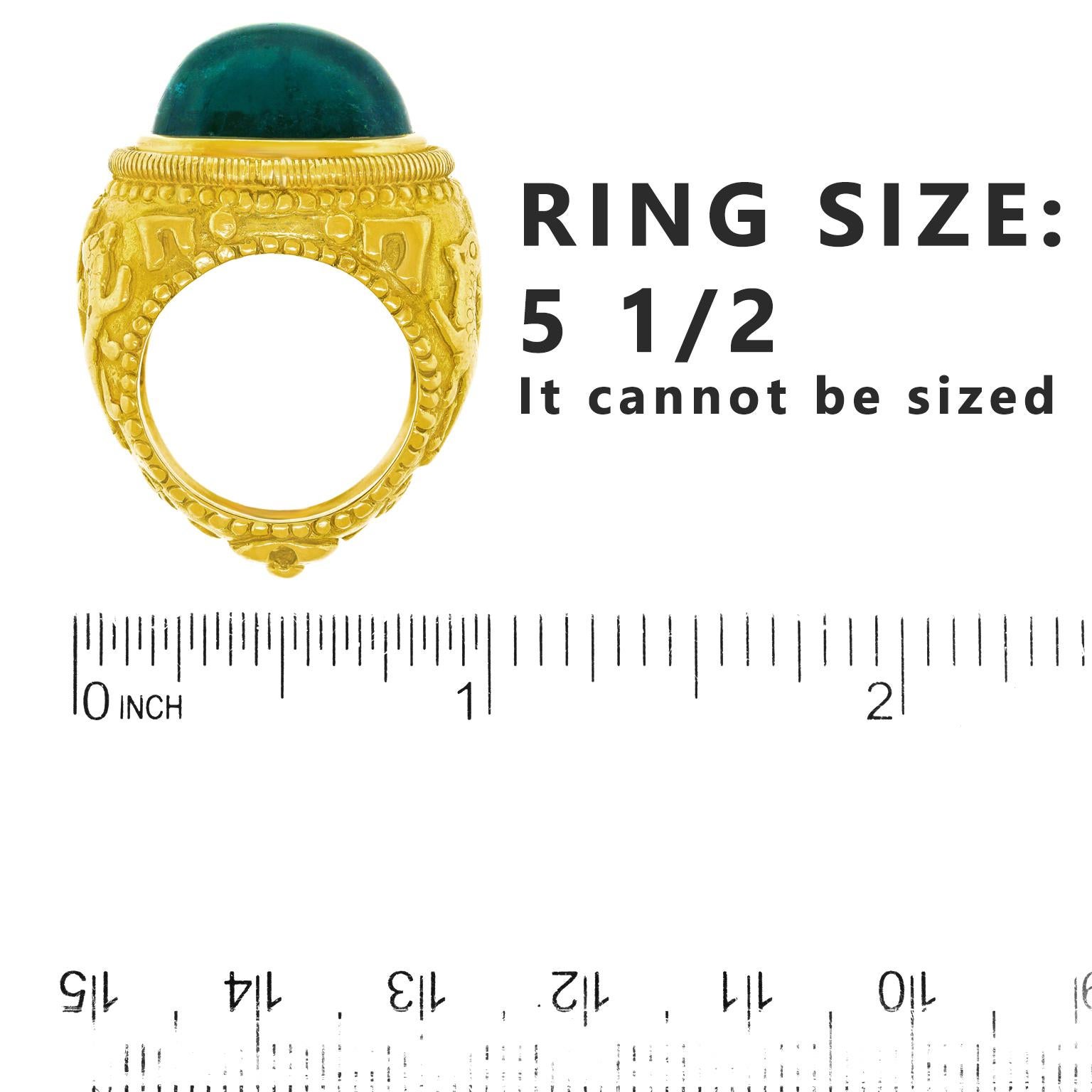 Elizabeth Gage Renaissance-Revival-Turmalinring 18k 1