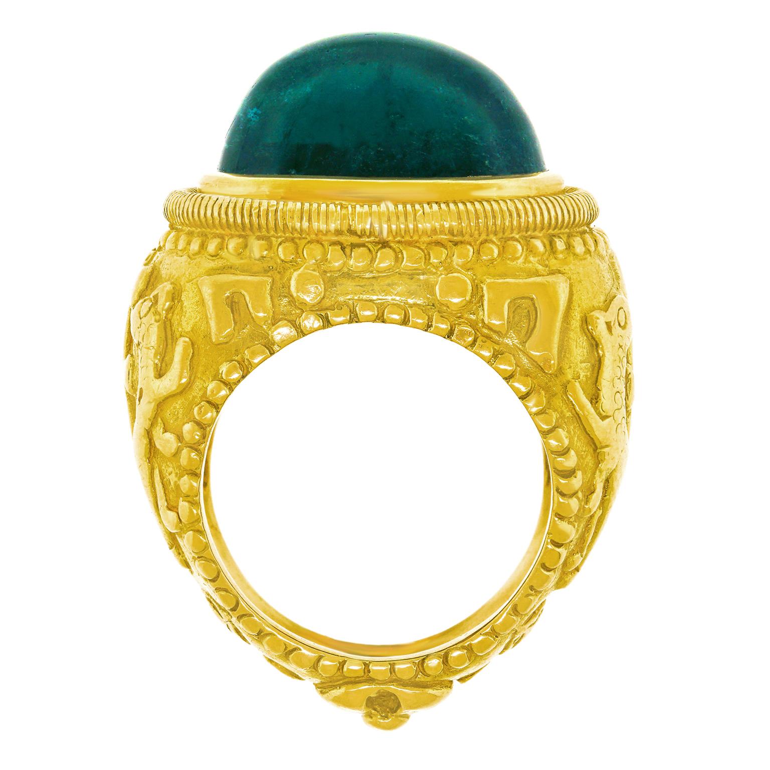 Elizabeth Gage Renaissance-Revival-Turmalinring 18k 4