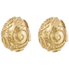 Elizabeth Gage San Marco 18K Yellow Gold Earrings