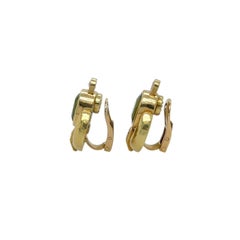 ELIZABETH GAGE  Yellow Gold, Peridot and Diamond Earrings