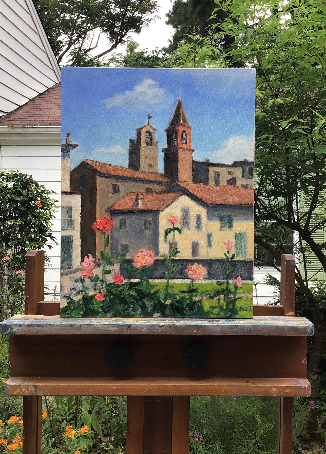 <p>Commenti dell'artista<br />In un pomeriggio di sole, l'artista Elizabeth Garat si è imbattuta in questa incantevole cittadina tratta dall'amato libro di Frances Mayes. Questa opera d'arte cattura quel momento. Le rose sbocciano sotto il sole