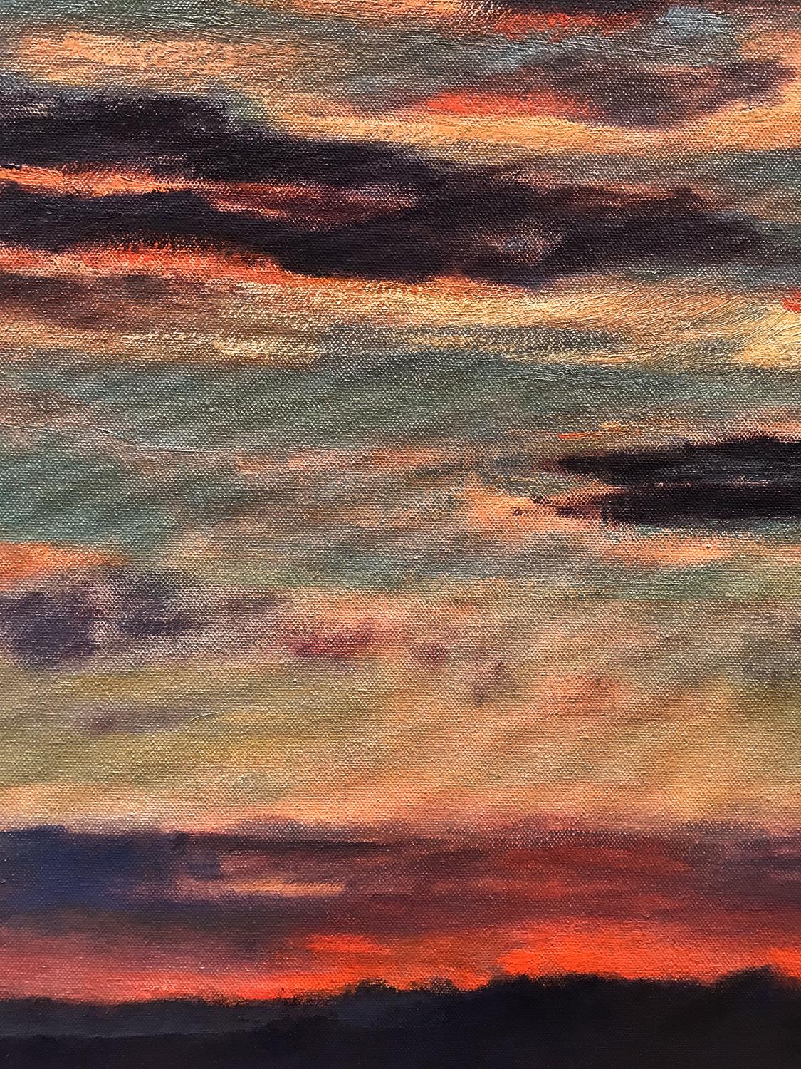 Days End Vermillion Glow, Oil Painting For Sale 1