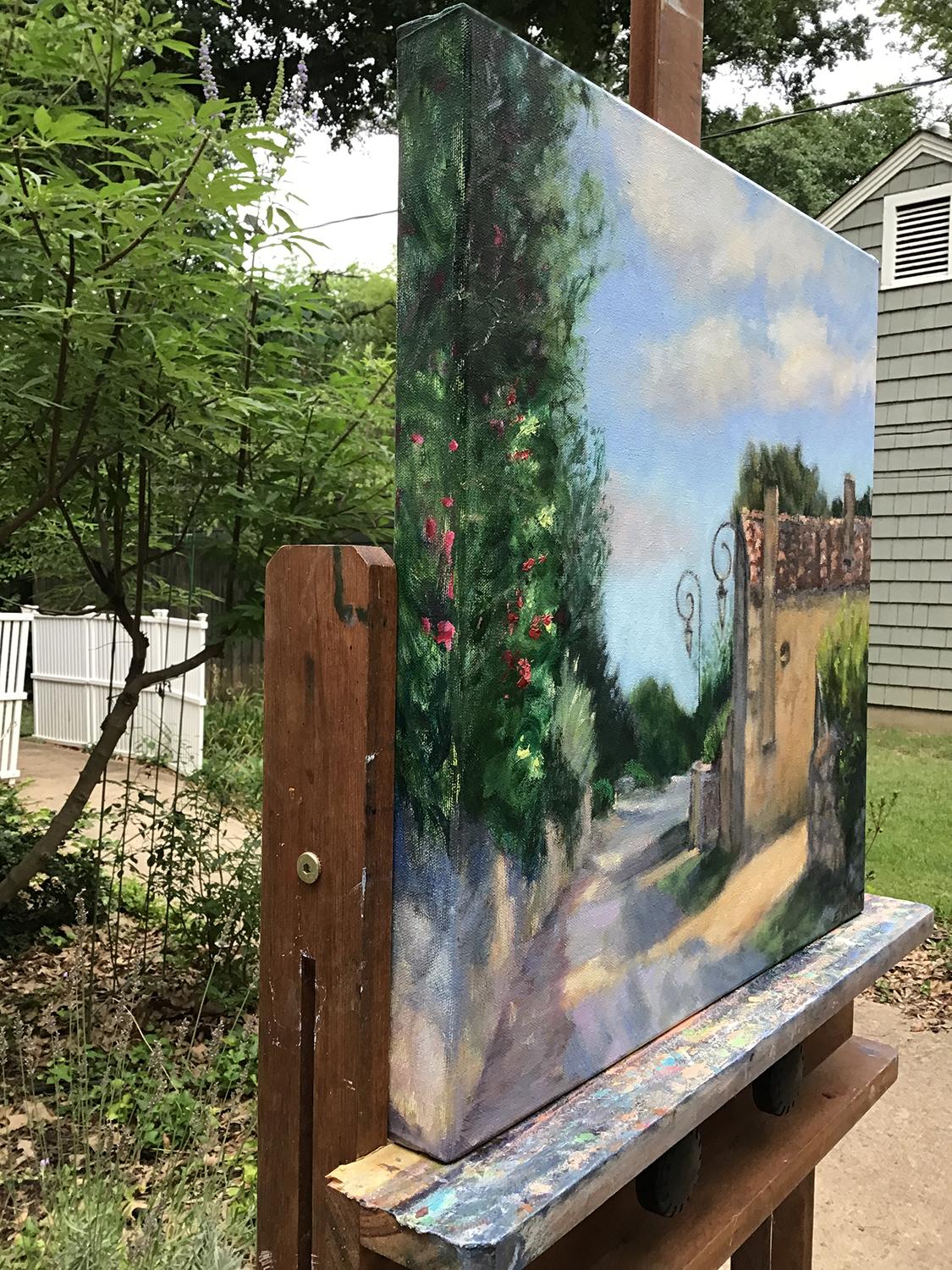 La Provenza: En un callejón de Tarascón, una viñeta de luz, Pintura al óleo - Painting de Elizabeth Garat