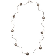 Elizabeth Garvin Modernist Silver Necklace