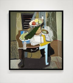 SIDE TABLE STILL LIFE - Cubism / Abstract / Colorful / Dining Room / Fruit