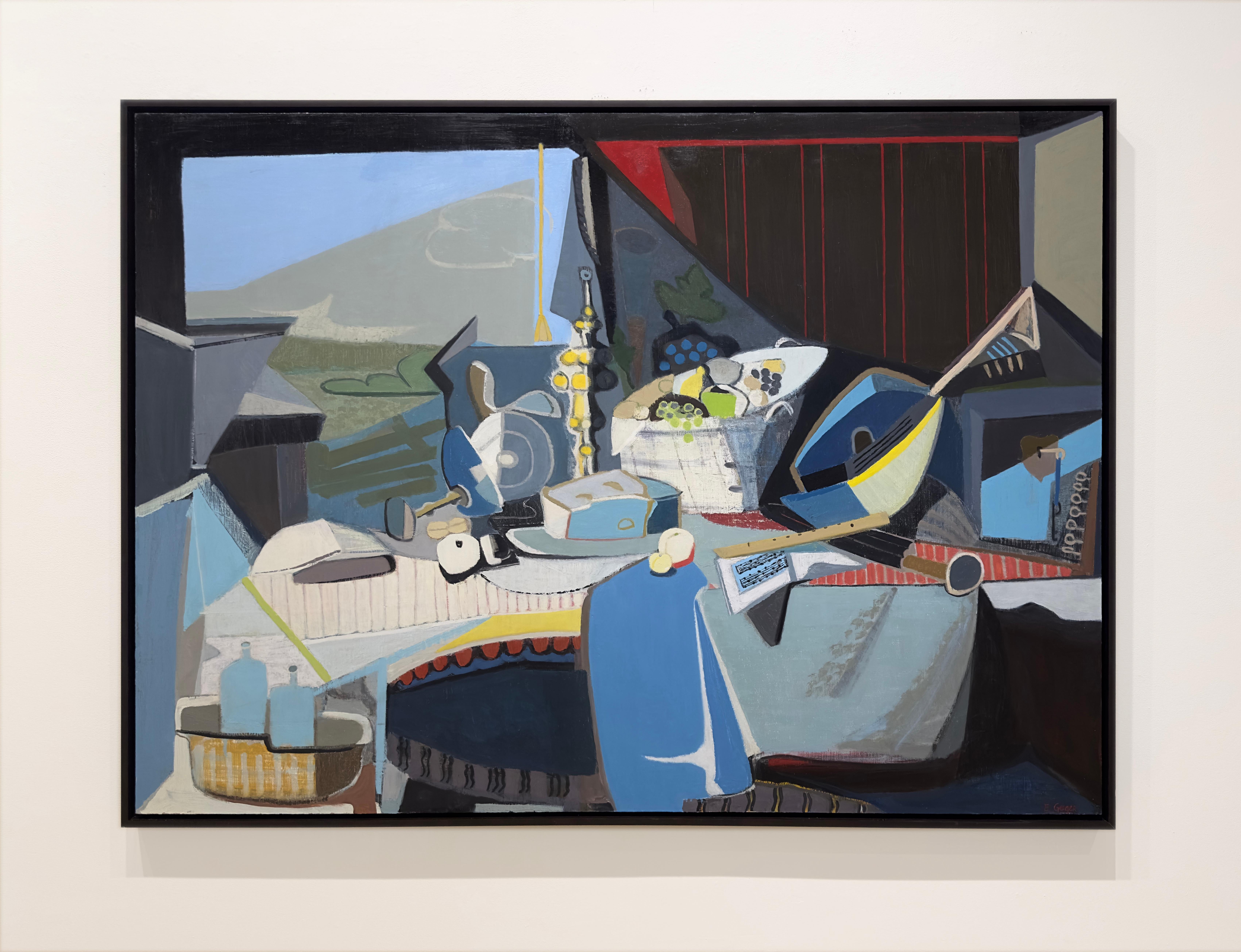 Natures mortes d'après PICASSO et DE HEEM - Abstrait / Nature morte / Cubisme - Painting de Elizabeth Geiger