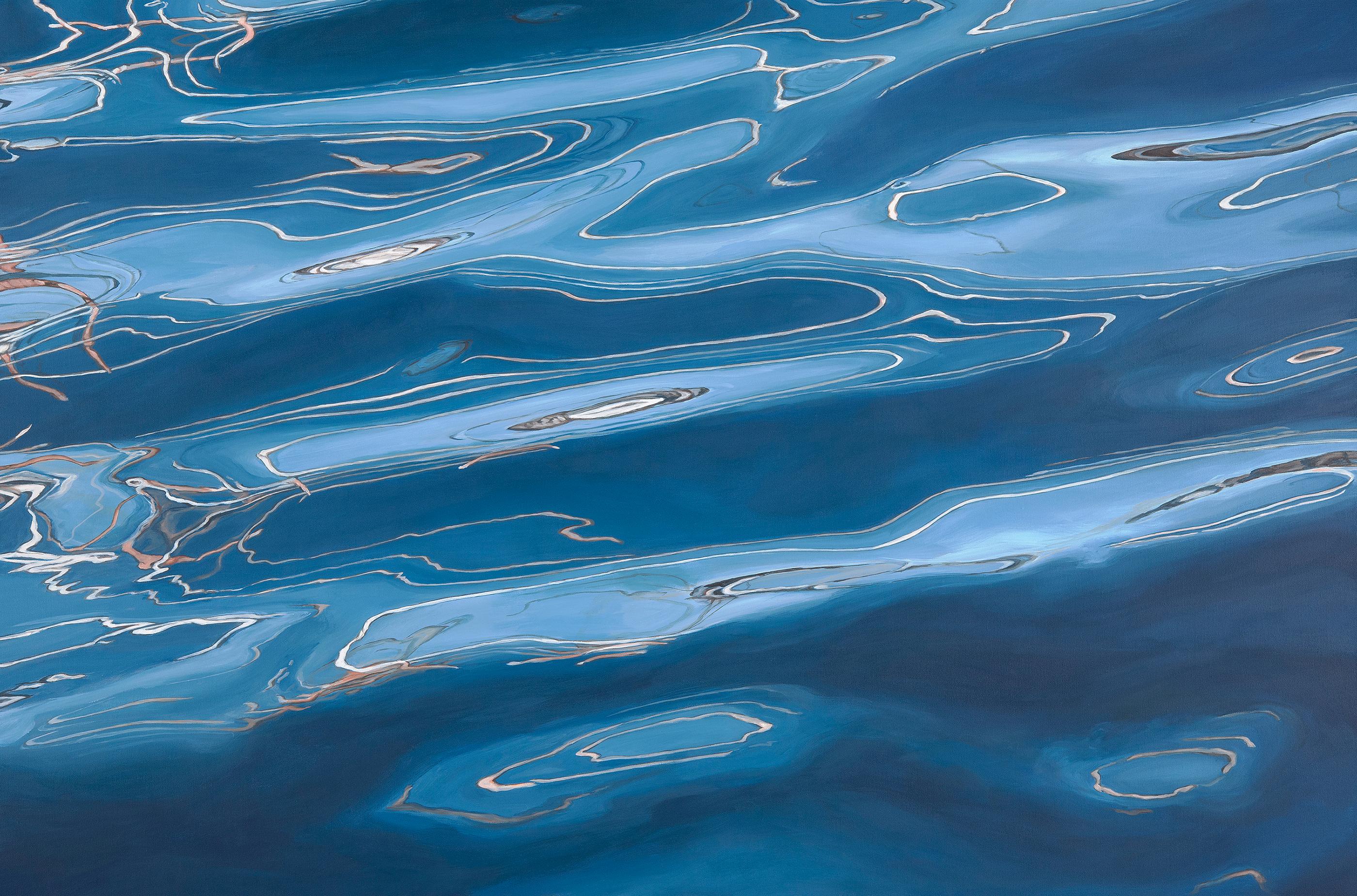 Abstract Painting Elizabeth Geisler - Coeur fluide