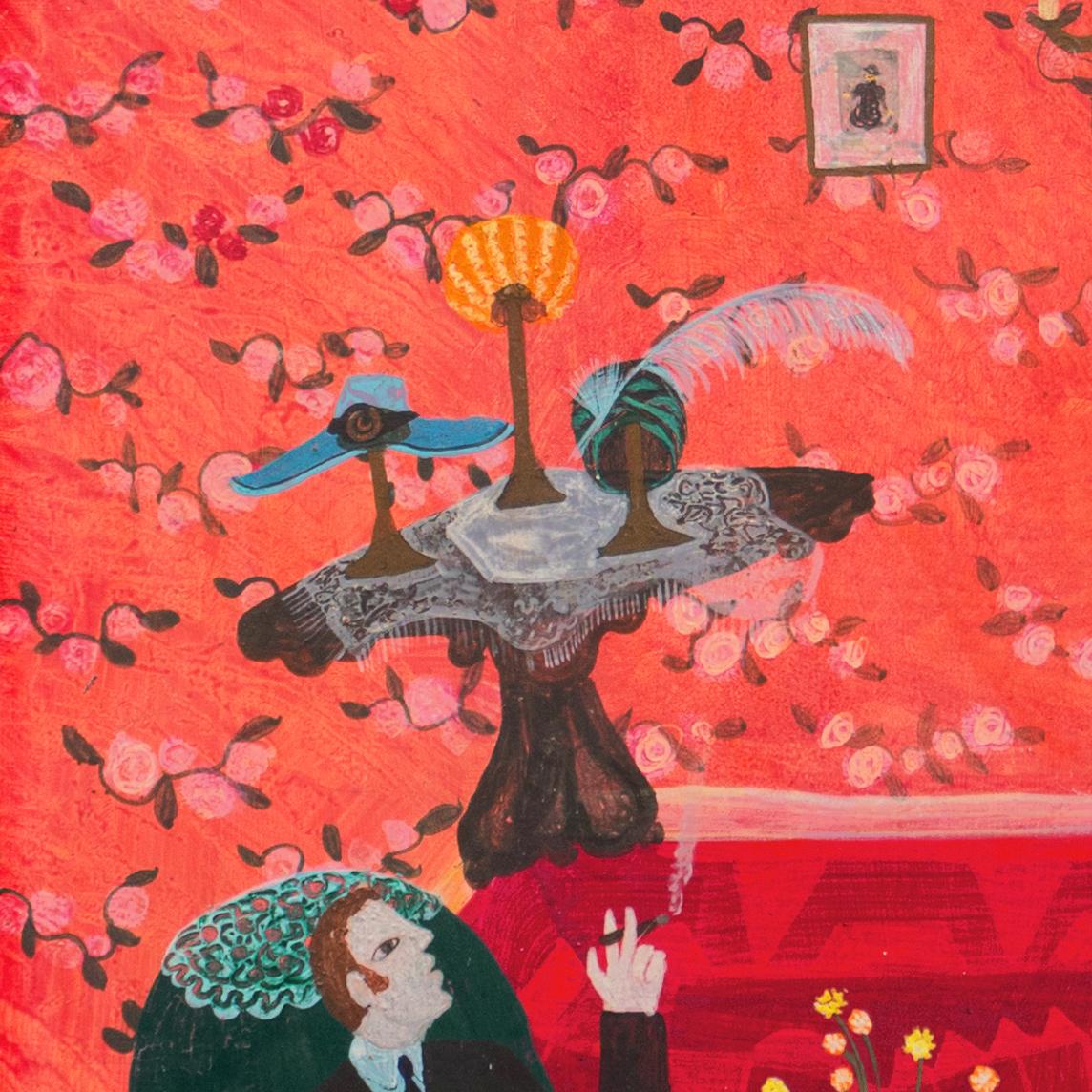 'Chez la Modiste', Olio figurato per interni, Post-Impressionista, Donna artista popolare in vendita 1