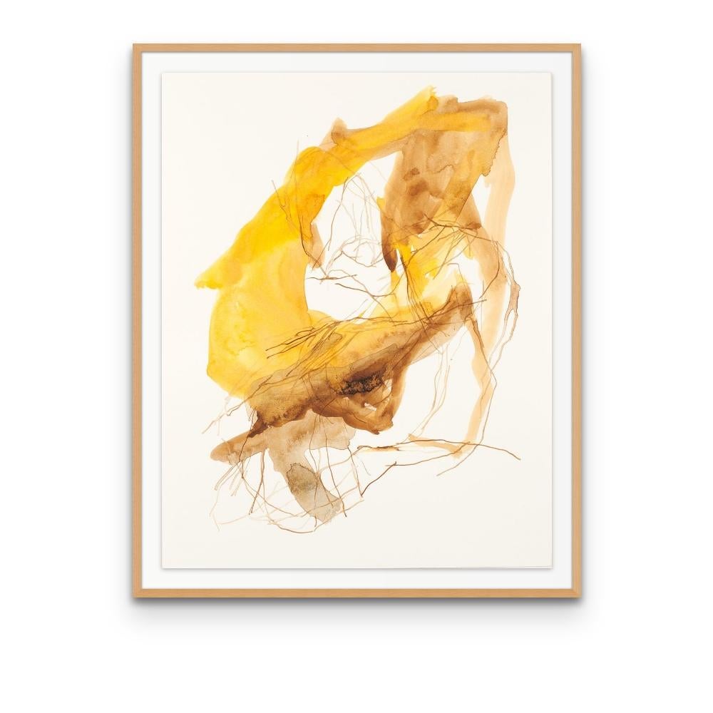 Lacawac #49 - Edizione con inchiostro colorato su carta e stampa a pigmenti d'archivio - Abstract Print Bianco di Elizabeth Gilfilen