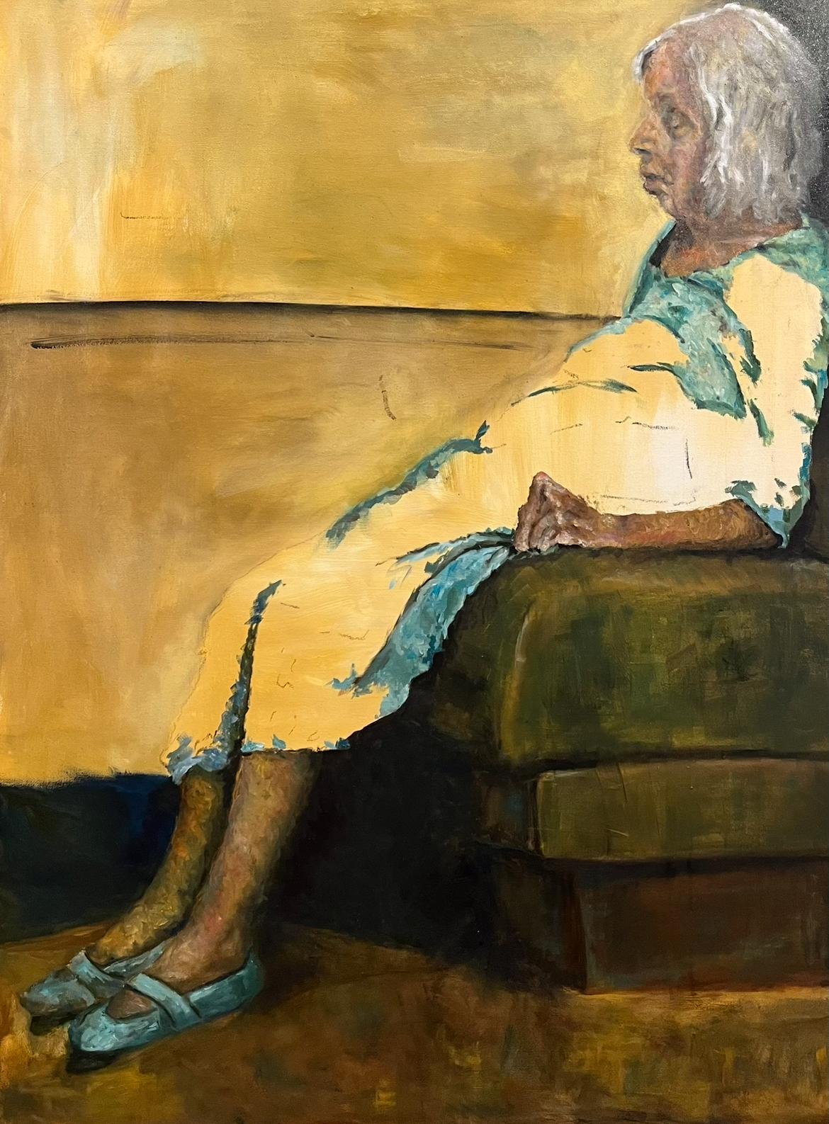 Figurative Painting di Elizabeth Gorcey - Passaggio (olio e carboncino su tela)