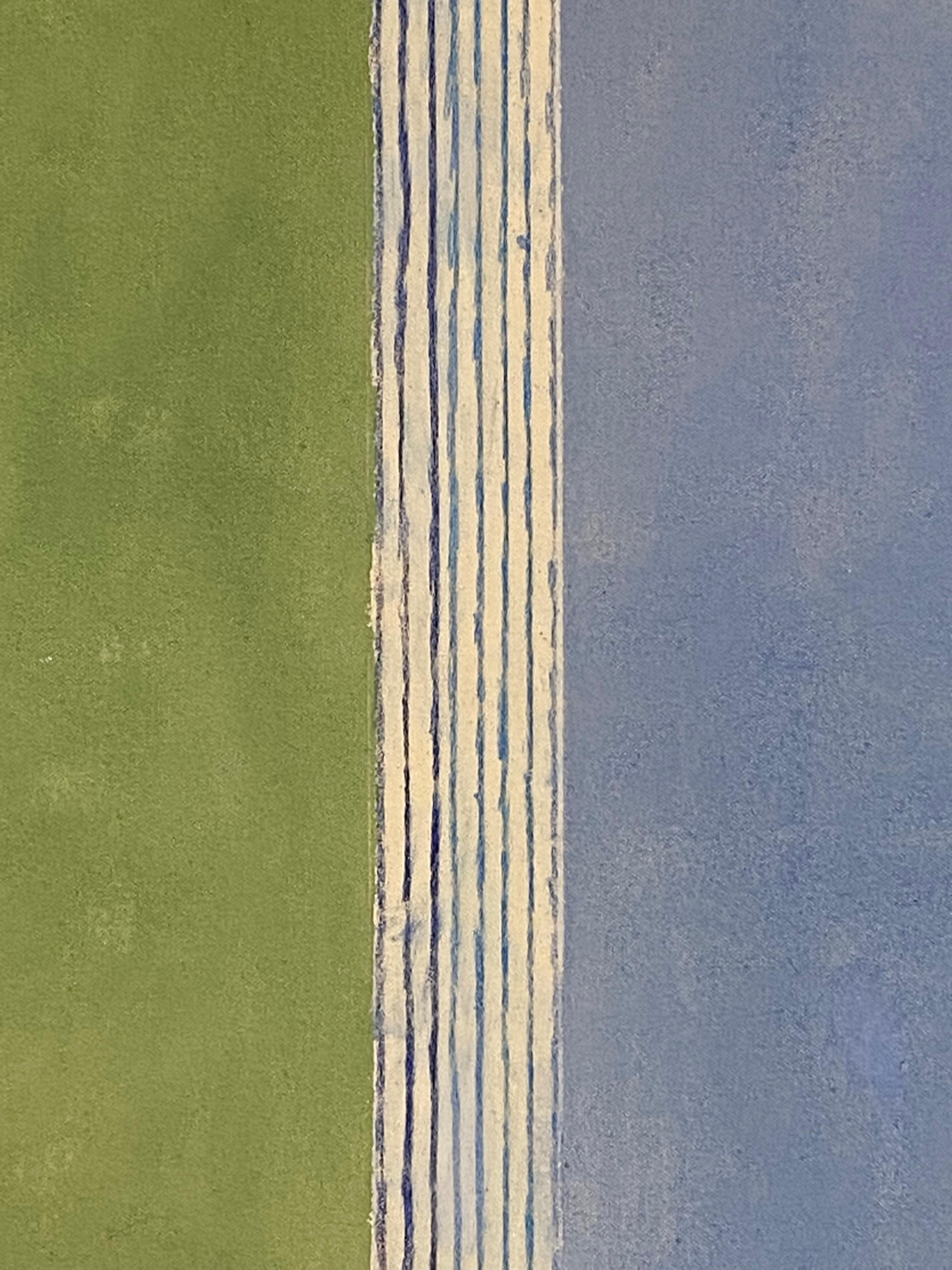 Bluecobalto, Azzurro, Verde erba, Strisce, Pittura astratta geometrica in vendita 3