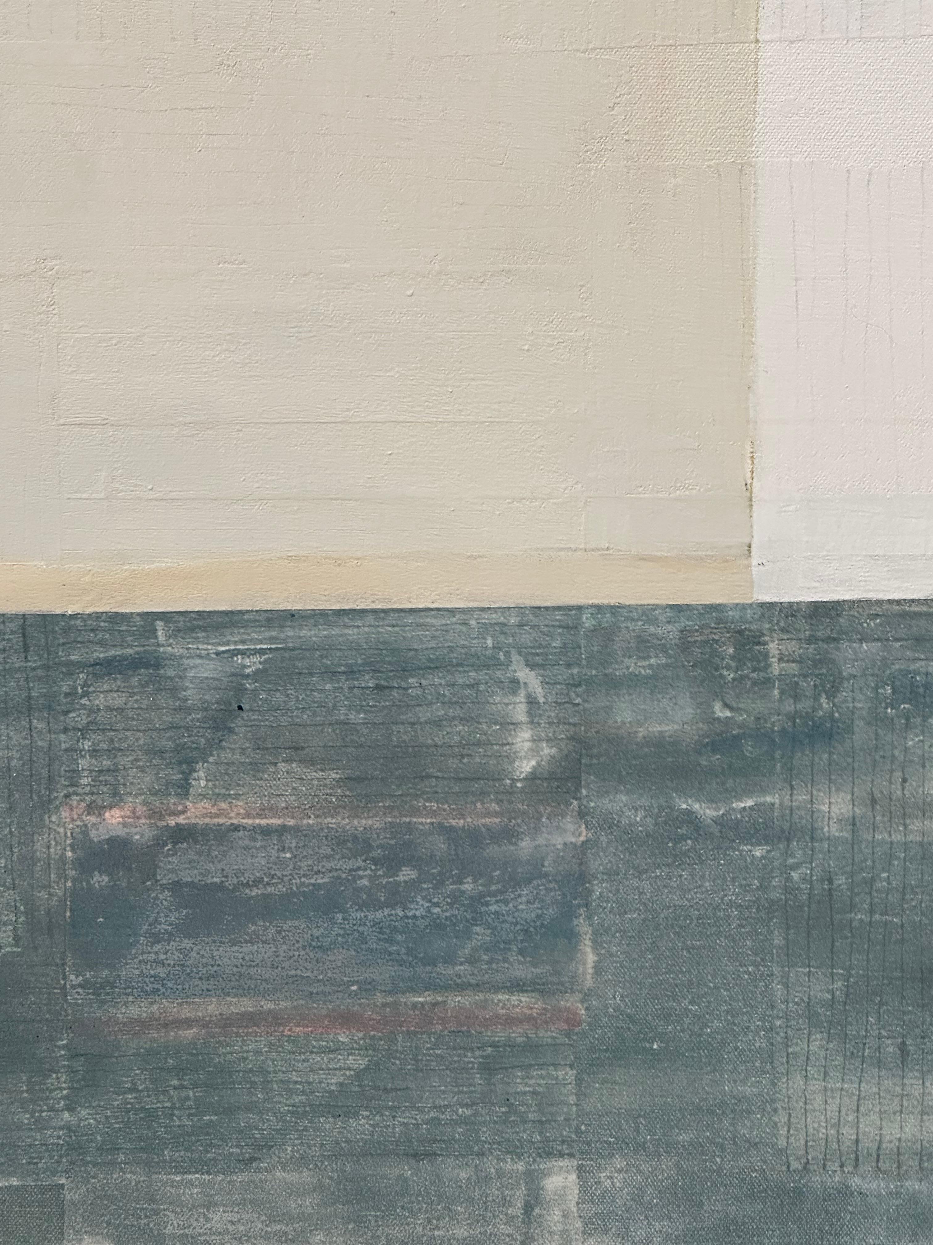 Bruma Two - Géométrique contemporaine abstraite rayures grises brun beige, 2018. en vente 6