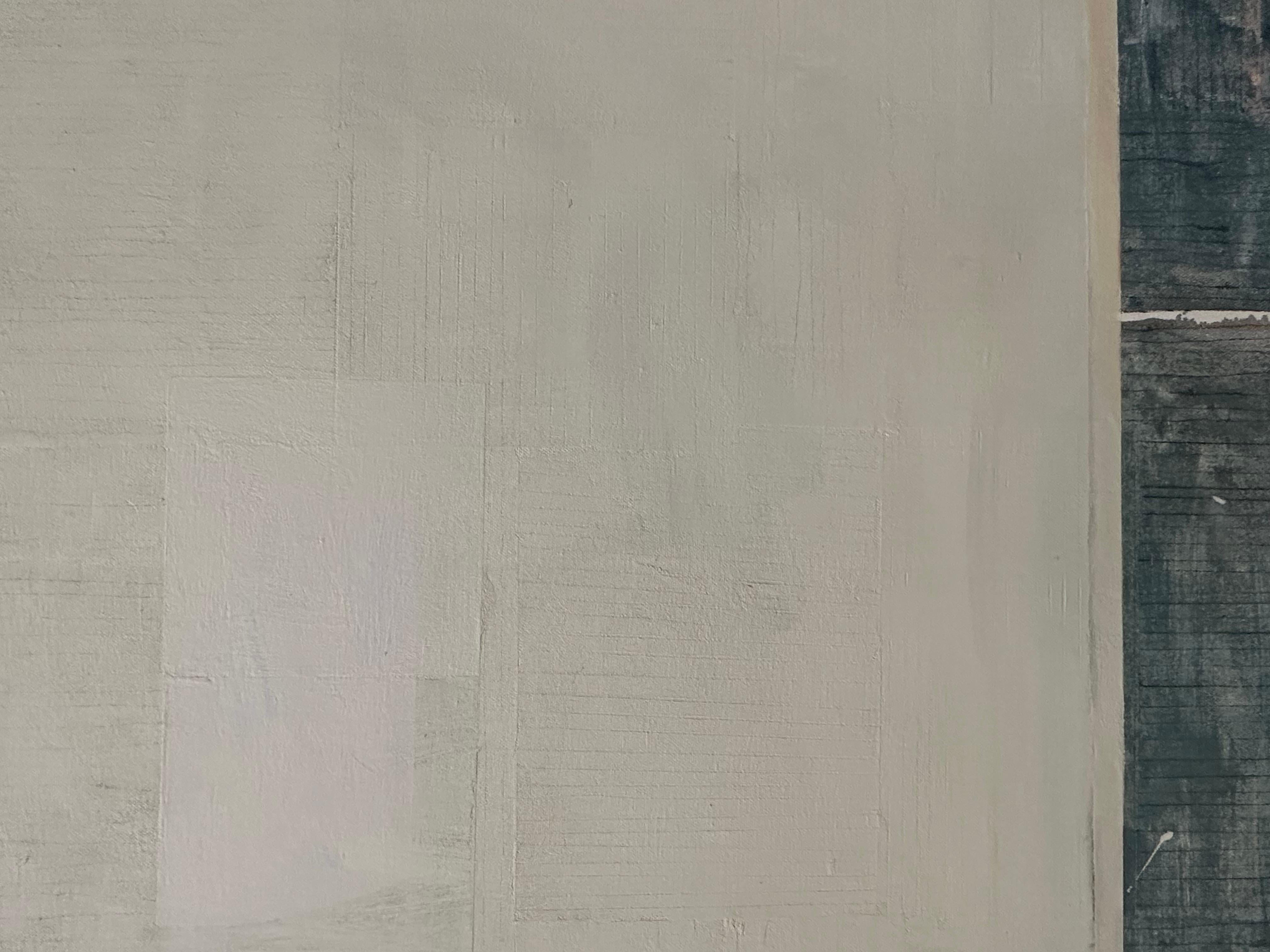 Bruma Two - Géométrique contemporaine abstraite rayures grises brun beige, 2018. en vente 11