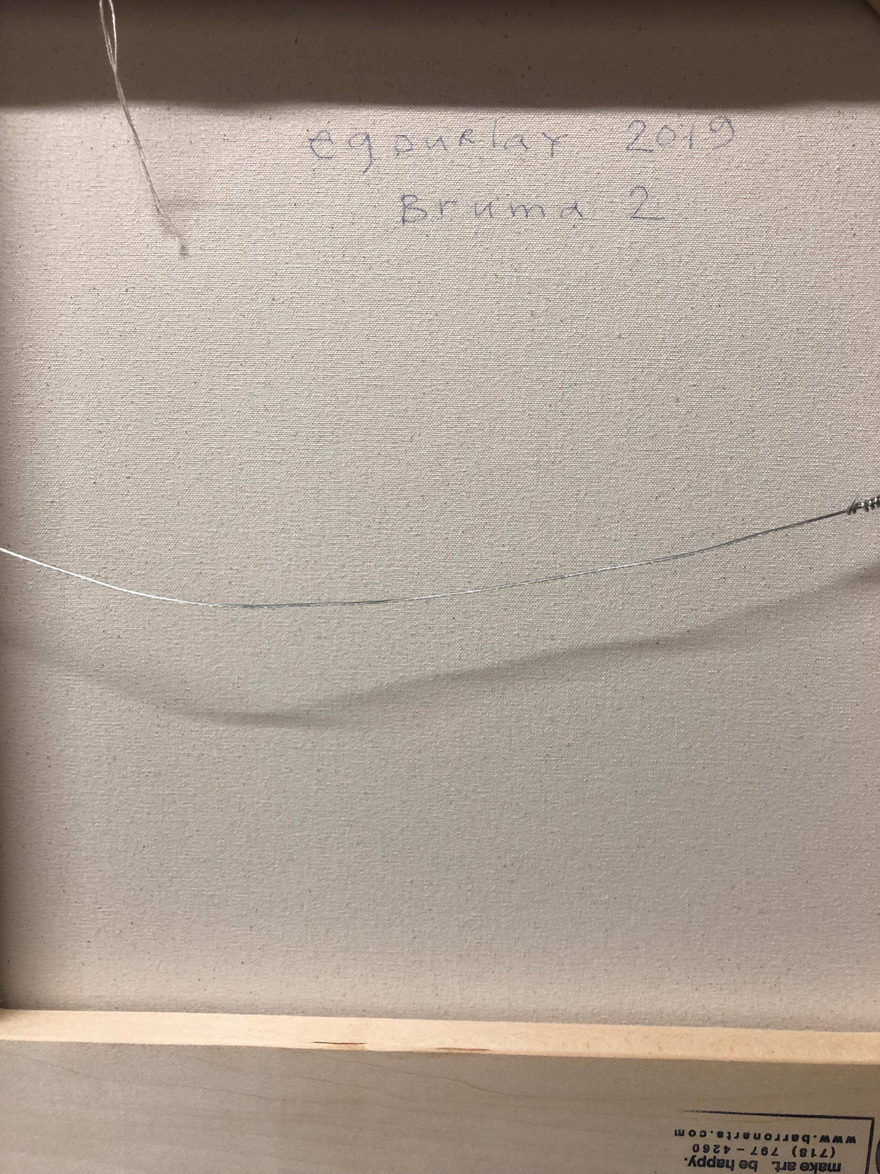 Bruma Two - Géométrique contemporaine abstraite rayures grises brun beige, 2018. en vente 12