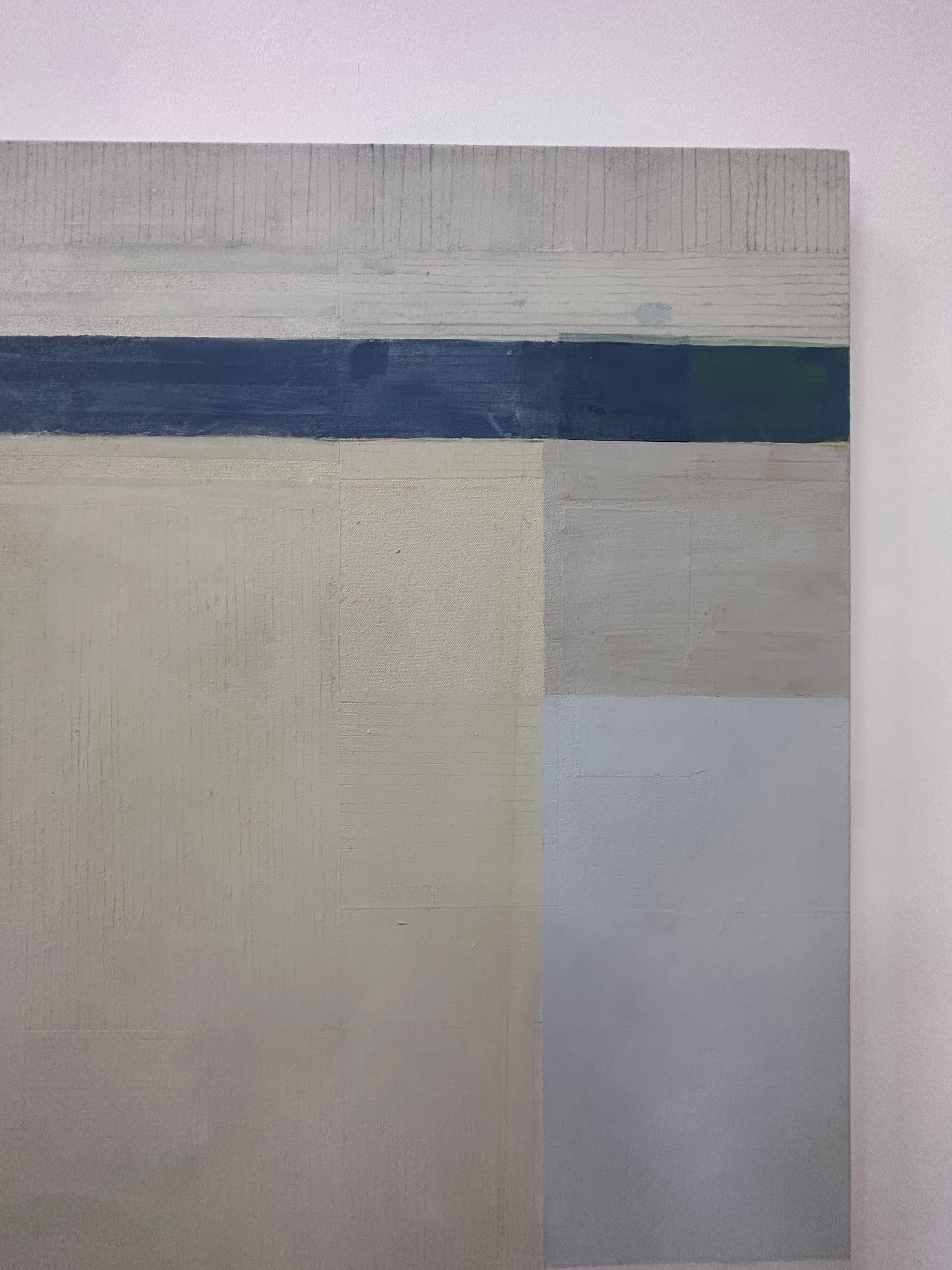 Bruma Two - Géométrique contemporaine abstraite rayures grises brun beige, 2018. en vente 13