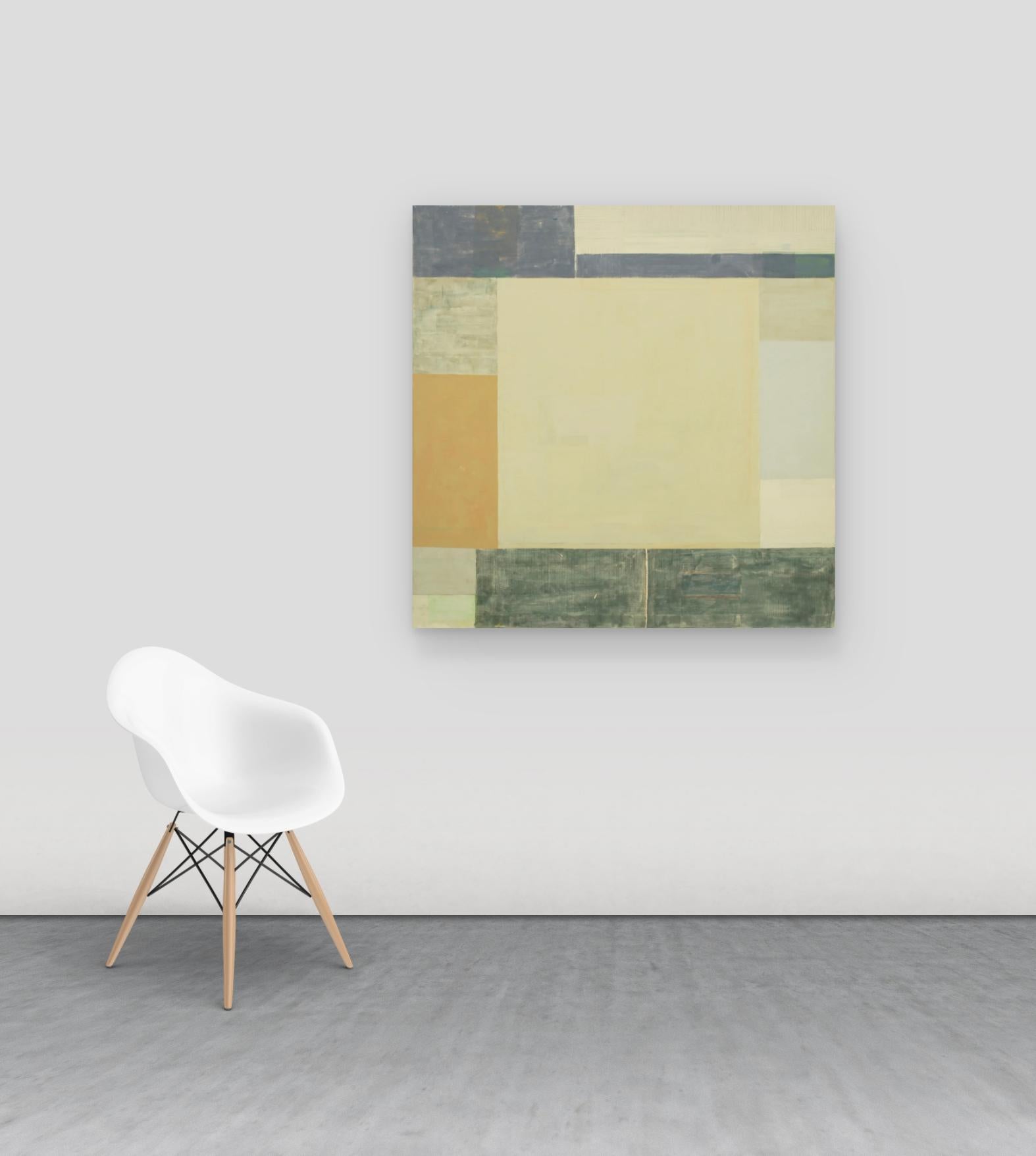 Bruma Two - Géométrique contemporaine abstraite rayures grises brun beige, 2018. en vente 15