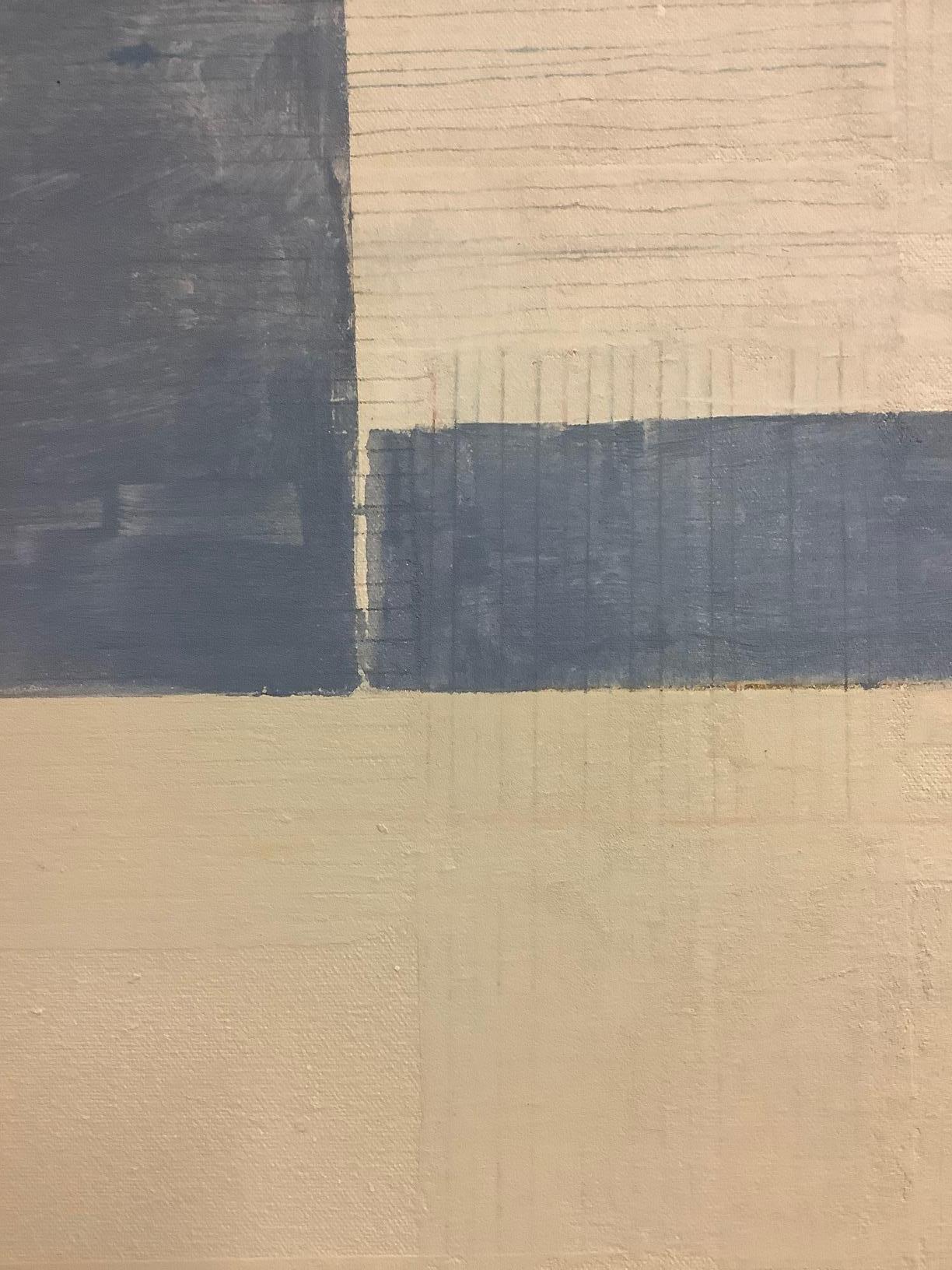 Bruma Two - Géométrique contemporaine abstraite rayures grises brun beige, 2018. en vente 3