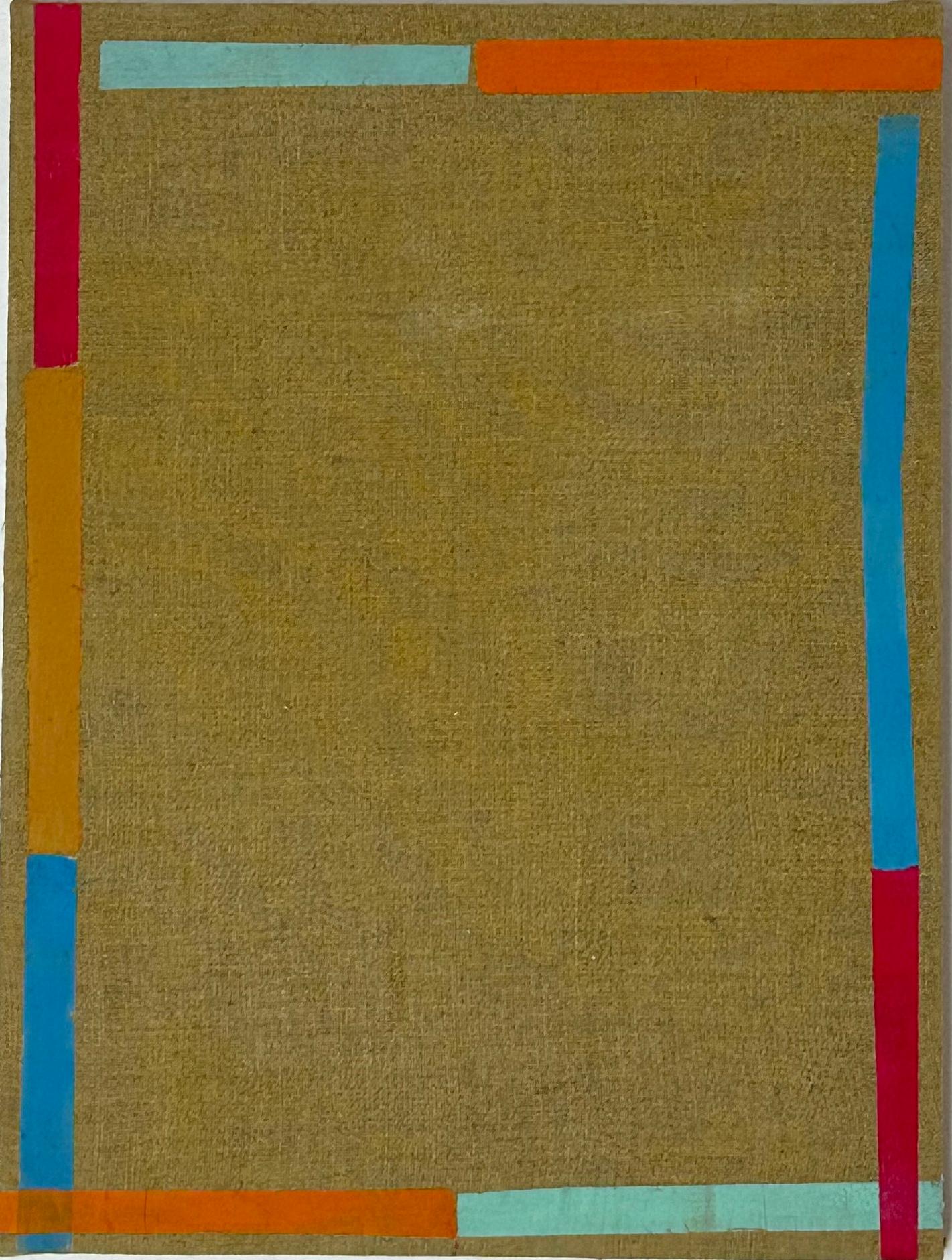 Canna - Arancione, rosa, blu, strisce beige, lino, 2016