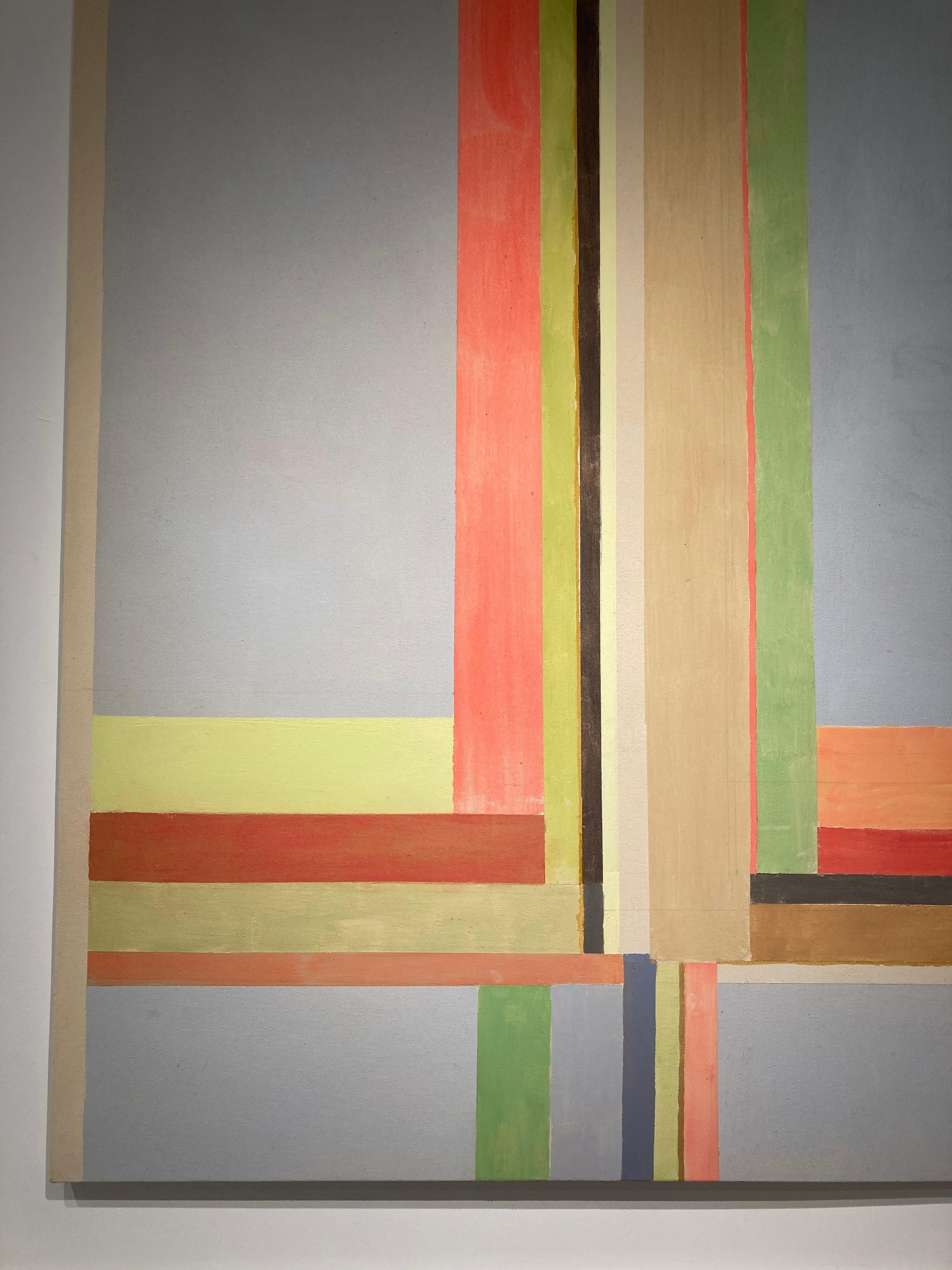 Duende Three, Strisce Beige, Arancione, Giallo, Rosso, Verde, Grigio in vendita 1