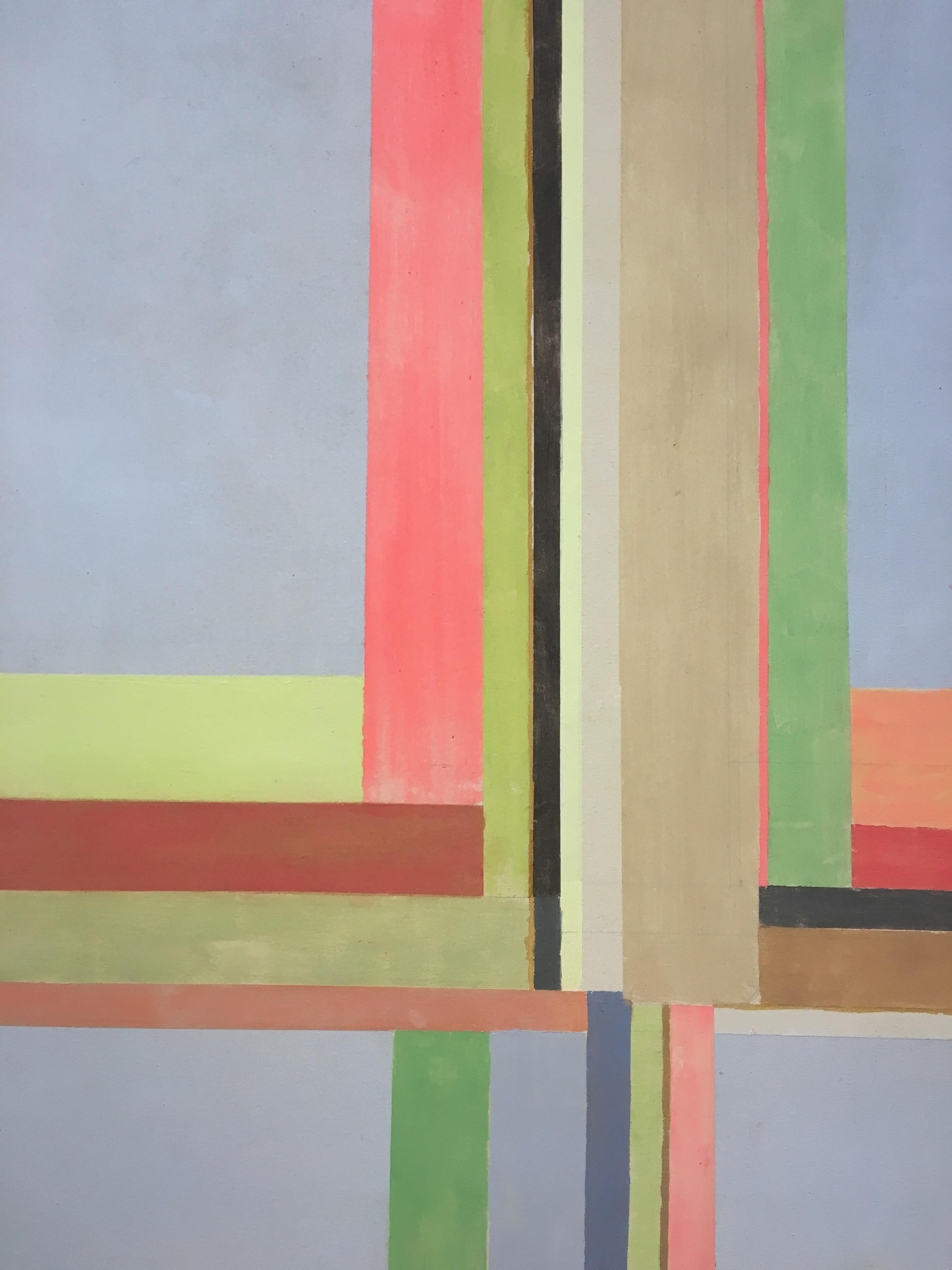 Duende Three, Strisce Beige, Arancione, Giallo, Rosso, Verde, Grigio in vendita 2