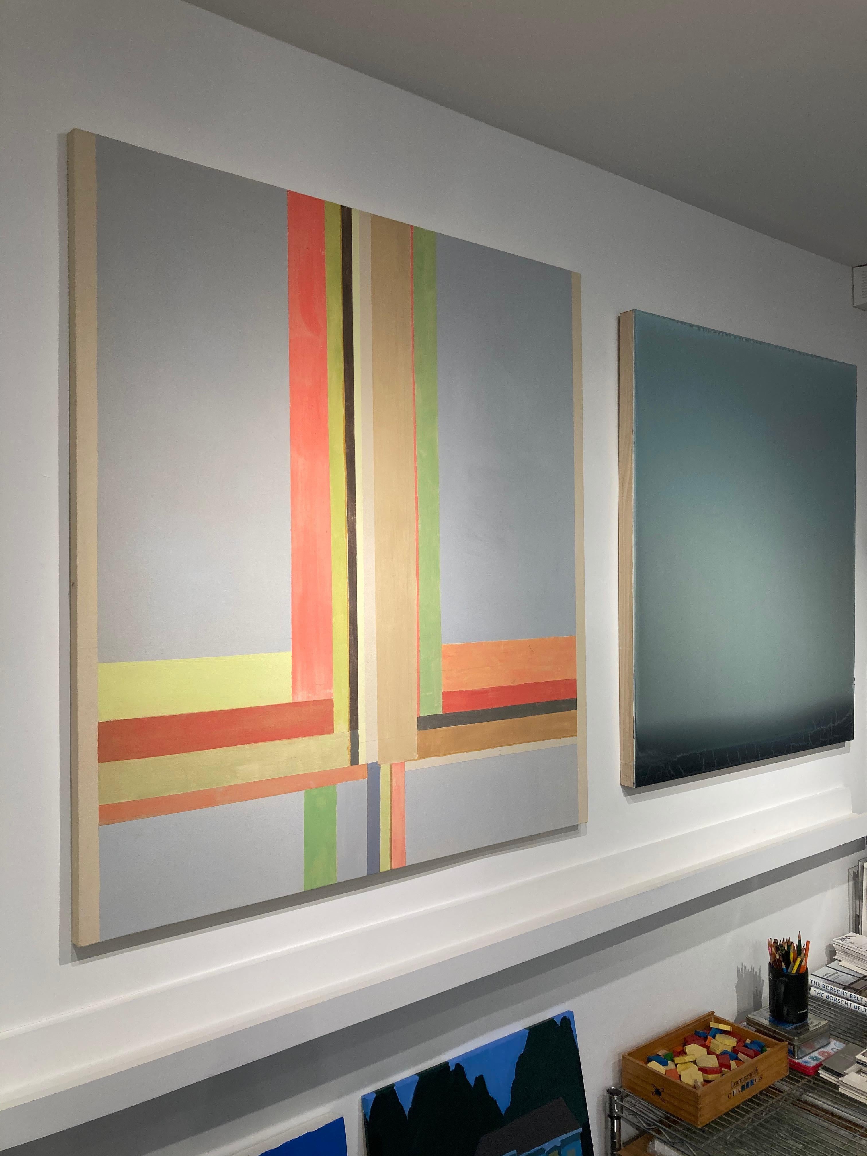 Duende Three, Strisce Beige, Arancione, Giallo, Rosso, Verde, Grigio in vendita 5