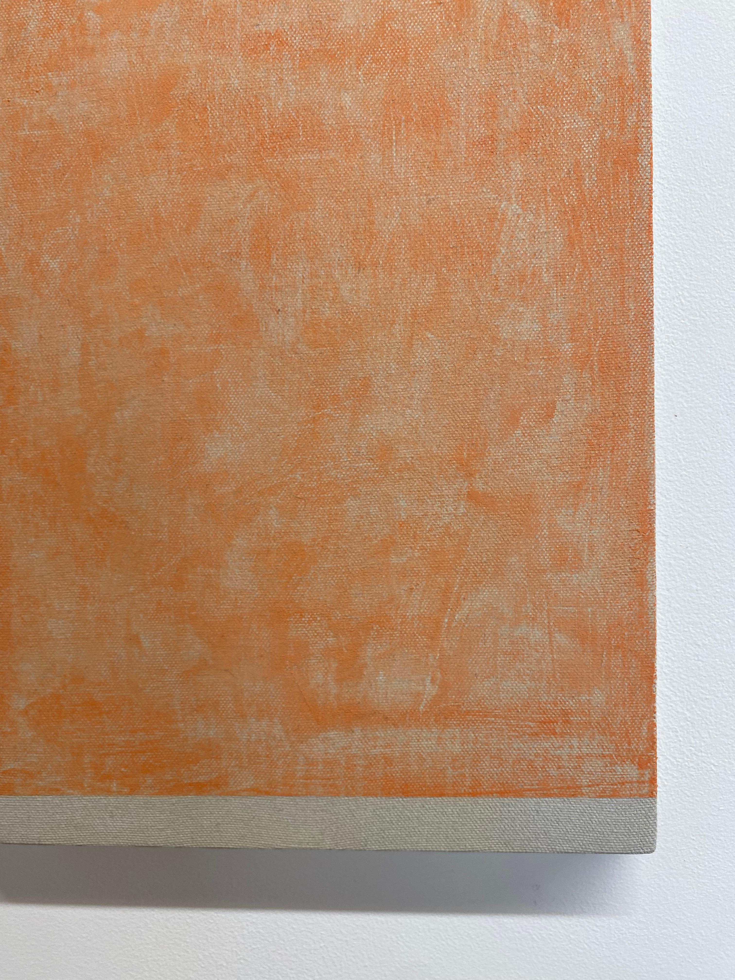 F30, orange abricot, bleu lapis foncé, peinture de panneau de forme abstraite géométrique 3