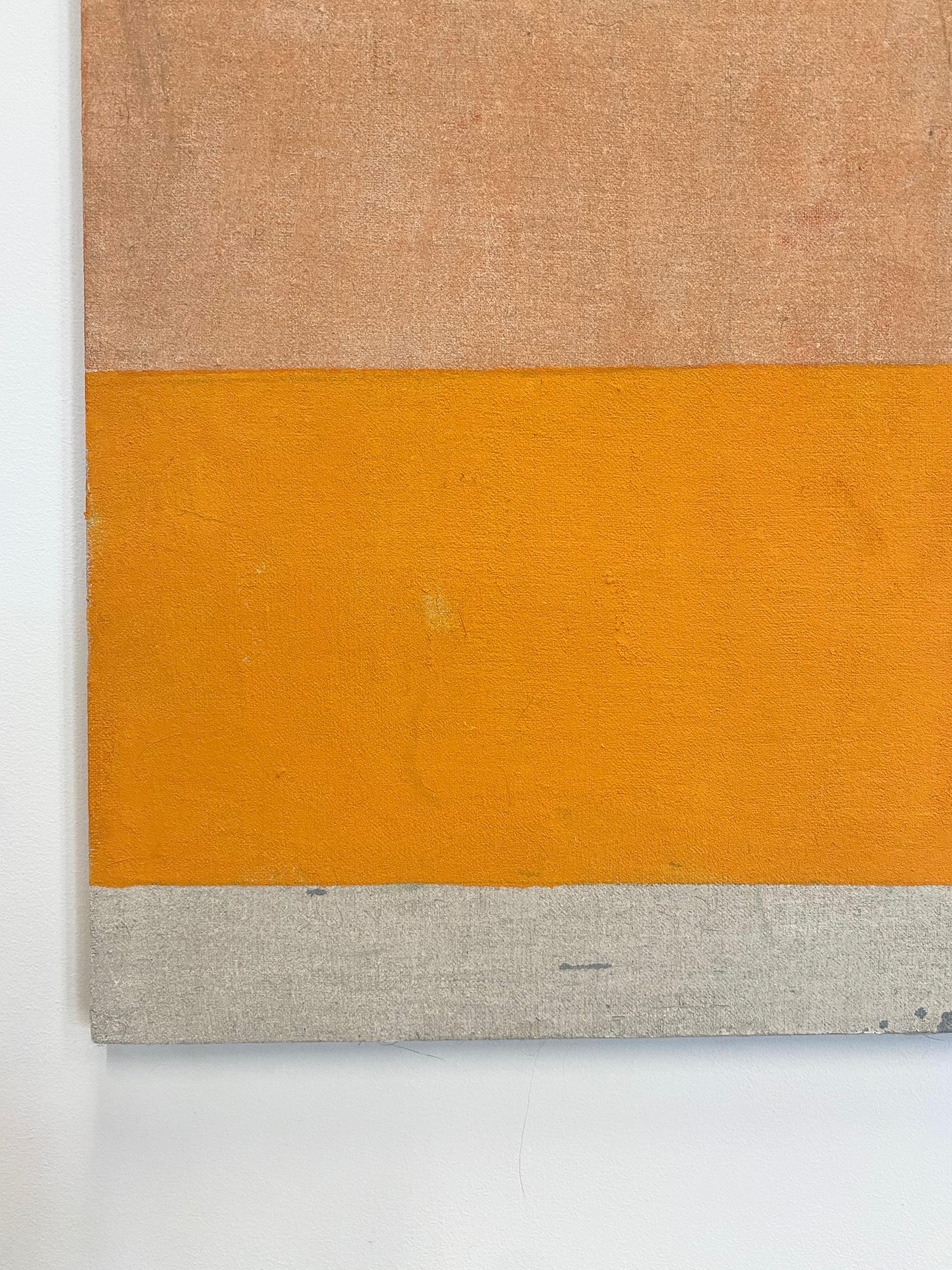 J30, peinture géométrique abstraite, orange, beige, gris anthracite, panneau façonné 5