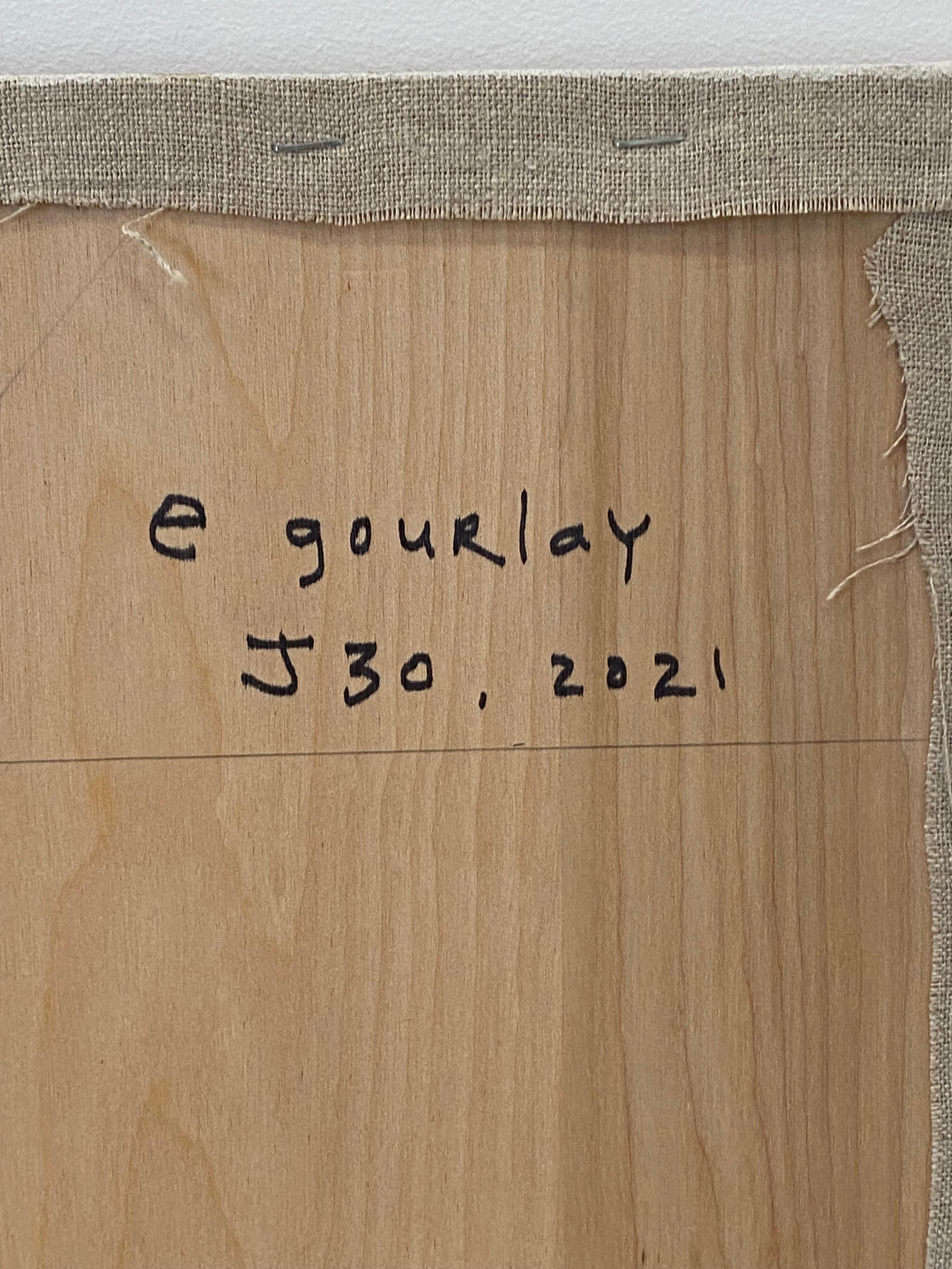 J30, peinture géométrique abstraite, orange, beige, gris anthracite, panneau façonné 10