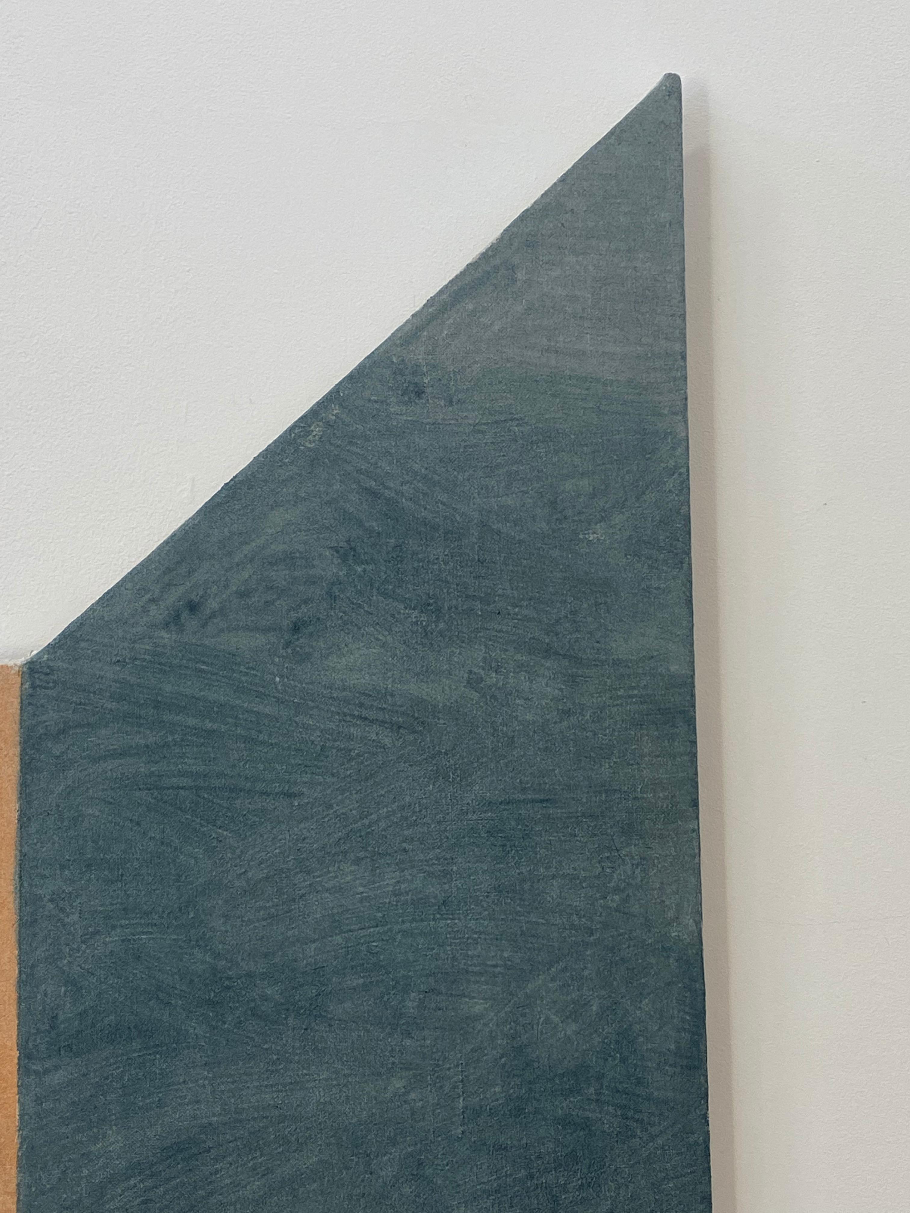 J30, peinture géométrique abstraite, orange, beige, gris anthracite, panneau façonné 4