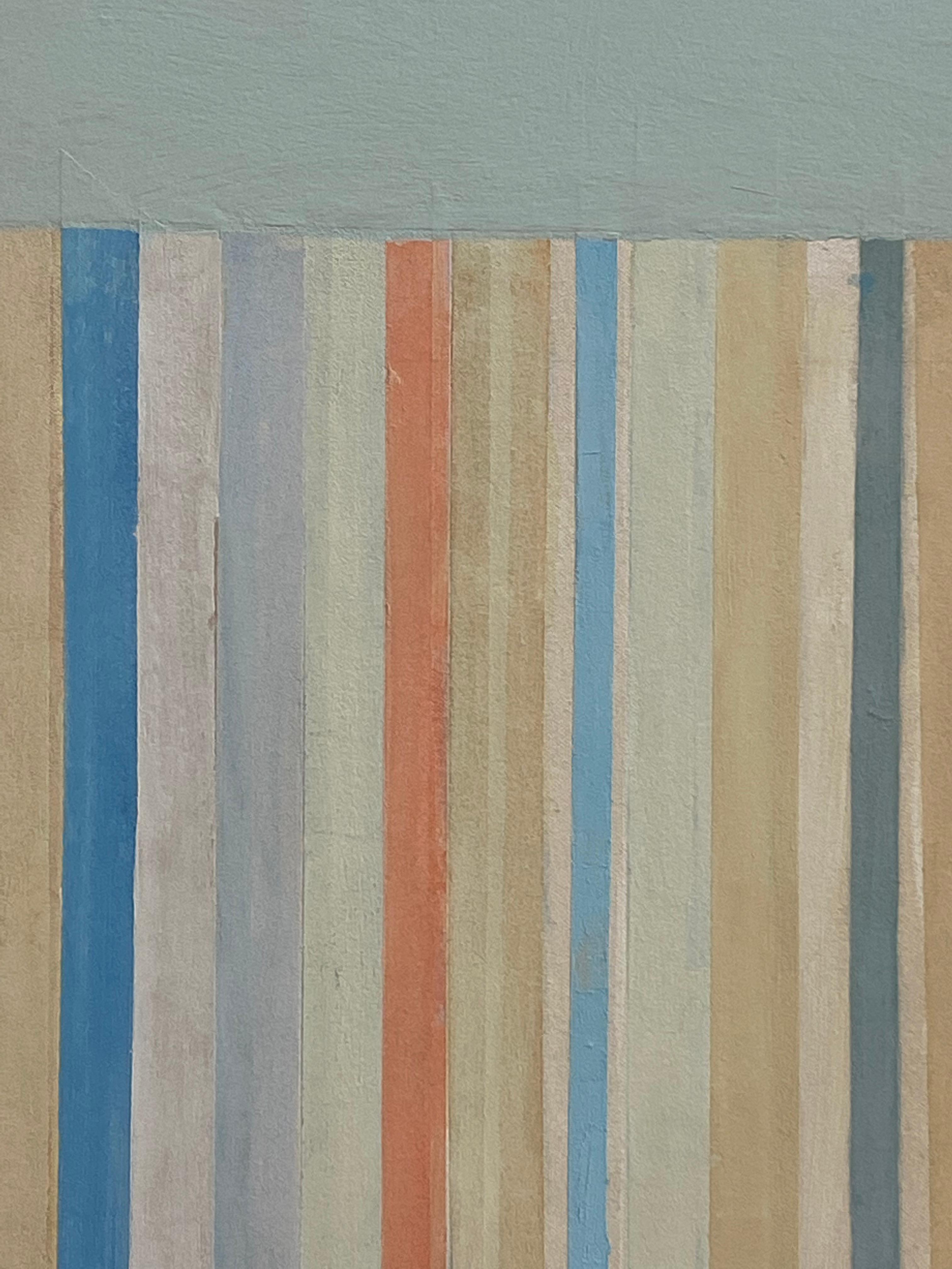 Primrosegrey, Beige, Arancione, Grigio Blu, Giallo Strisce Geometriche Astratte in vendita 3
