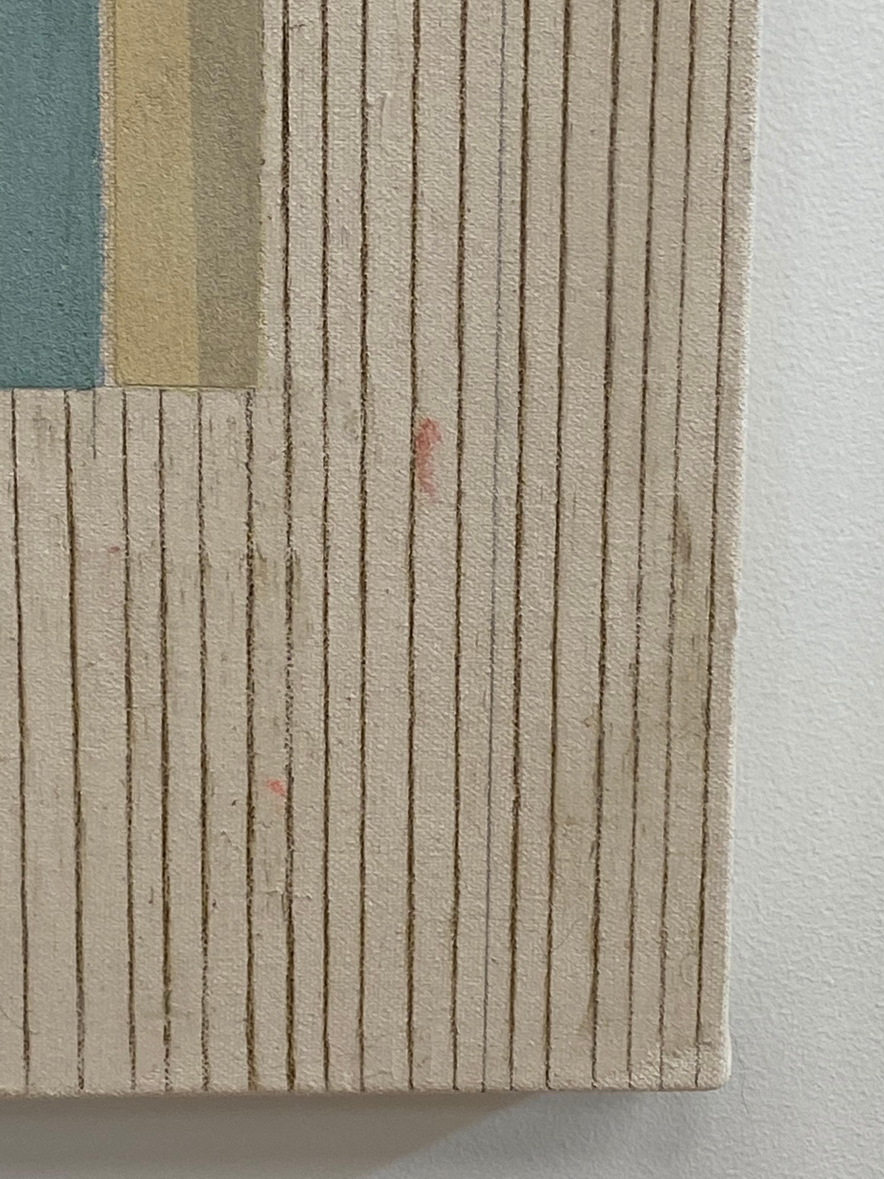 Primrosegrey, Beige, Arancione, Grigio Blu, Giallo Strisce Geometriche Astratte in vendita 5