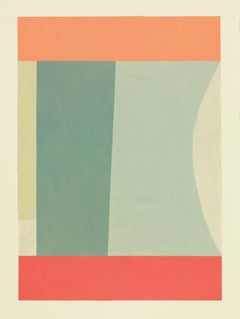 Rosegray - Abstract Painting Orange Red Green Blue Shapes, 2019