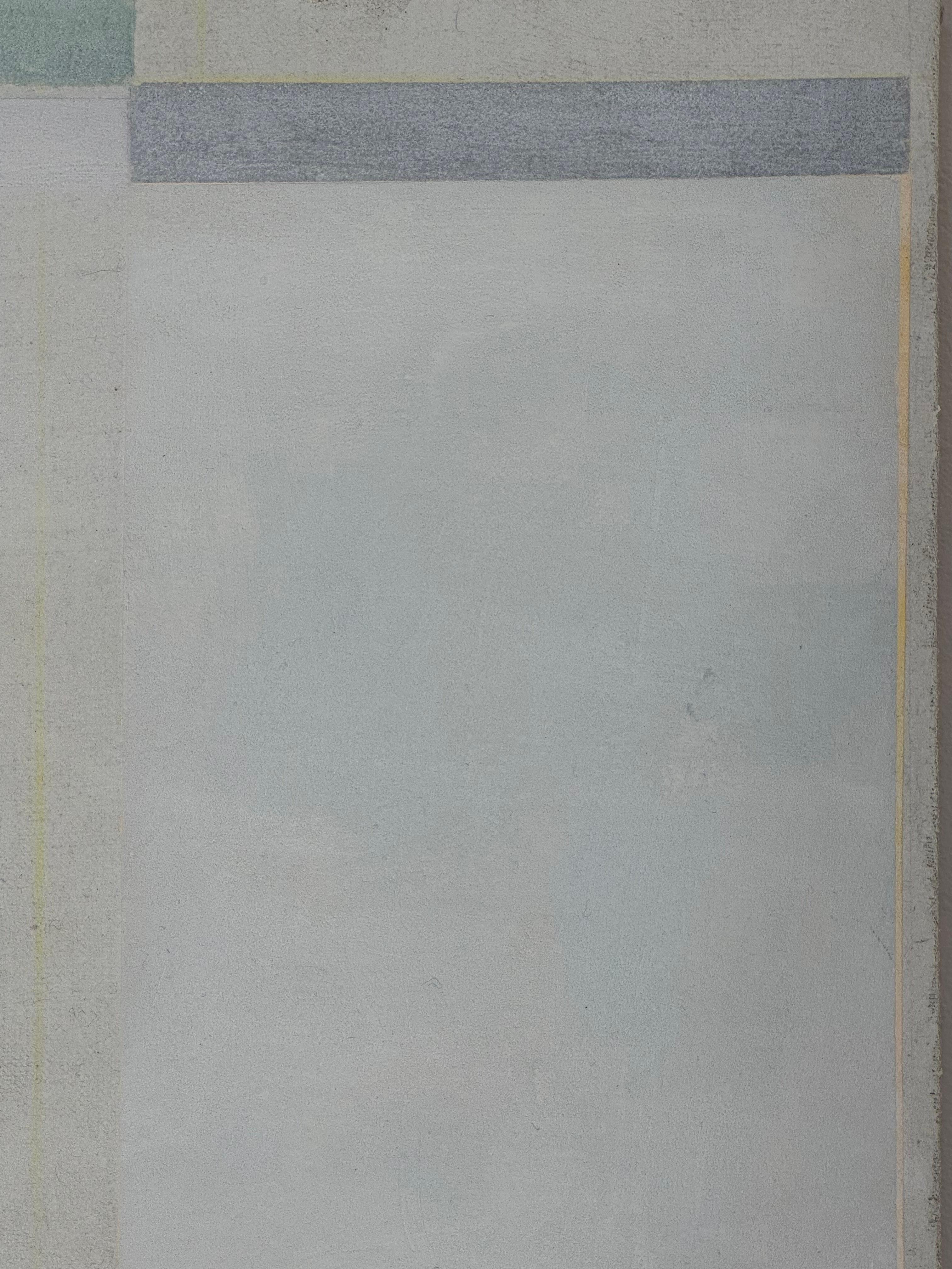 Untitled - Beige Gray Pink Stripes Shaped Painting, 2023 For Sale 3