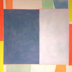Sans titre - Contemporary Geometric Abstract Orange Yellow Green Stripes, 2024