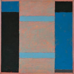 Avec Bleu Gris - Contemporain Géométrique Abstrait Rayures Couleur, 2012