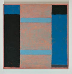 With Blue Gray - Contemporary Geometric Abstract Stripes Color Blocks, 2012