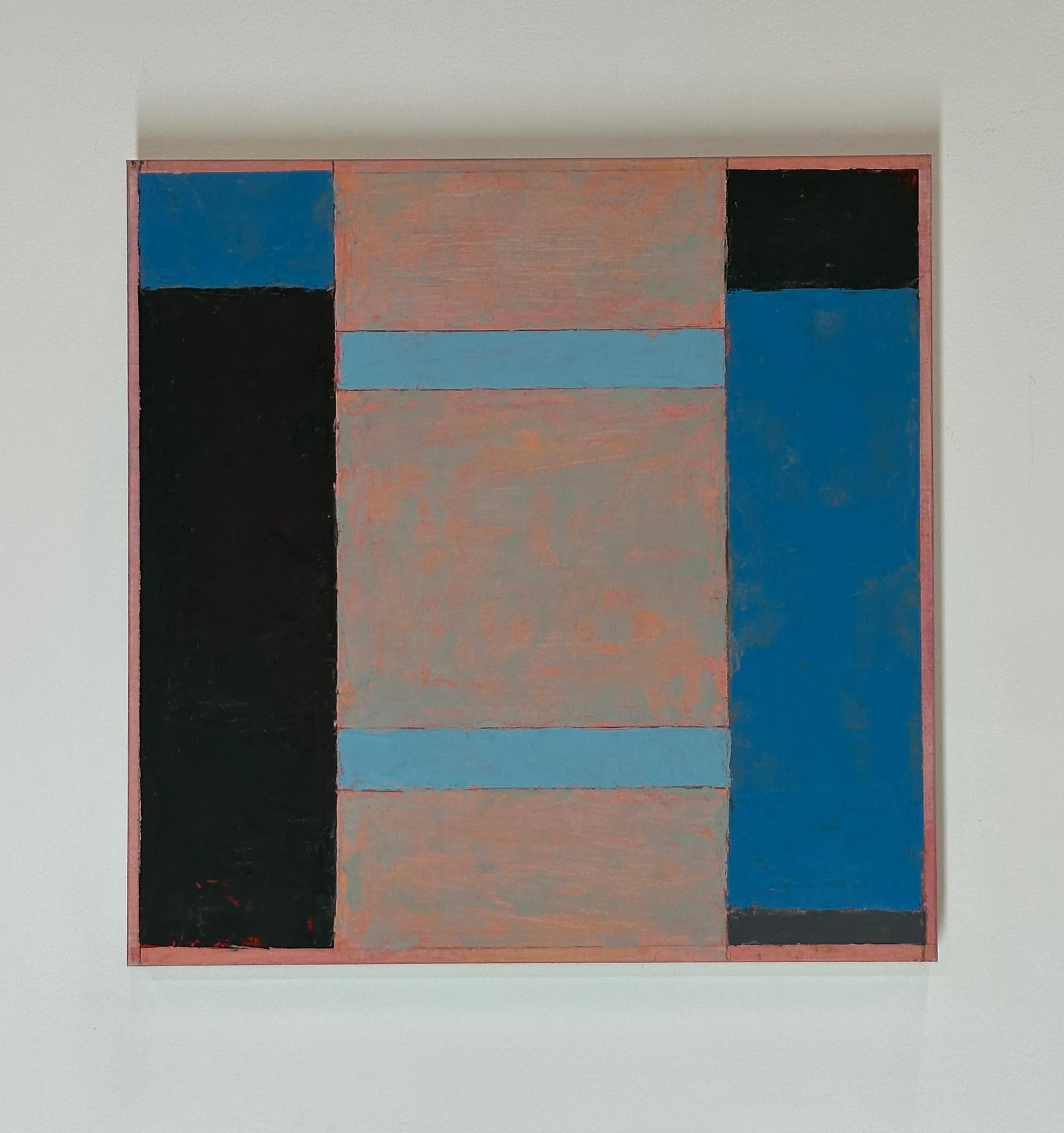 With Blue Gray - Contemporary Geometric Abstract Stripes Color Blocks, 2012 en venta 3