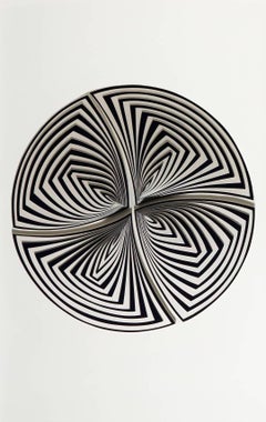 Freehand Cut with Surgical Scalpel on 2 ply Museum Board: 'Cobalt MIrror -In'