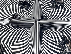 Cut 2 ply museum board, abstract wall sculpture: Black& White Gunshot