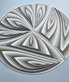 Cut Work: "Blue Grey Circle Out'