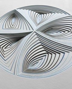Cut Work: 'Blue Taupe Circle In'