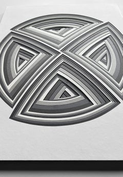 Cut Work: 'Blue Taupe Circle In'