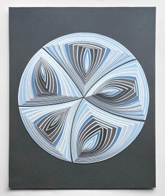Cut Work: 'Blue Taupe Circle Out'