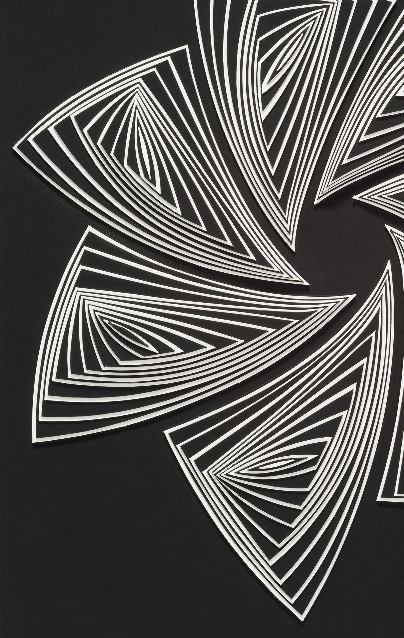 Cutwork: 'Black White Flip Star-In'	 - Painting by Elizabeth Gregory-Gruen