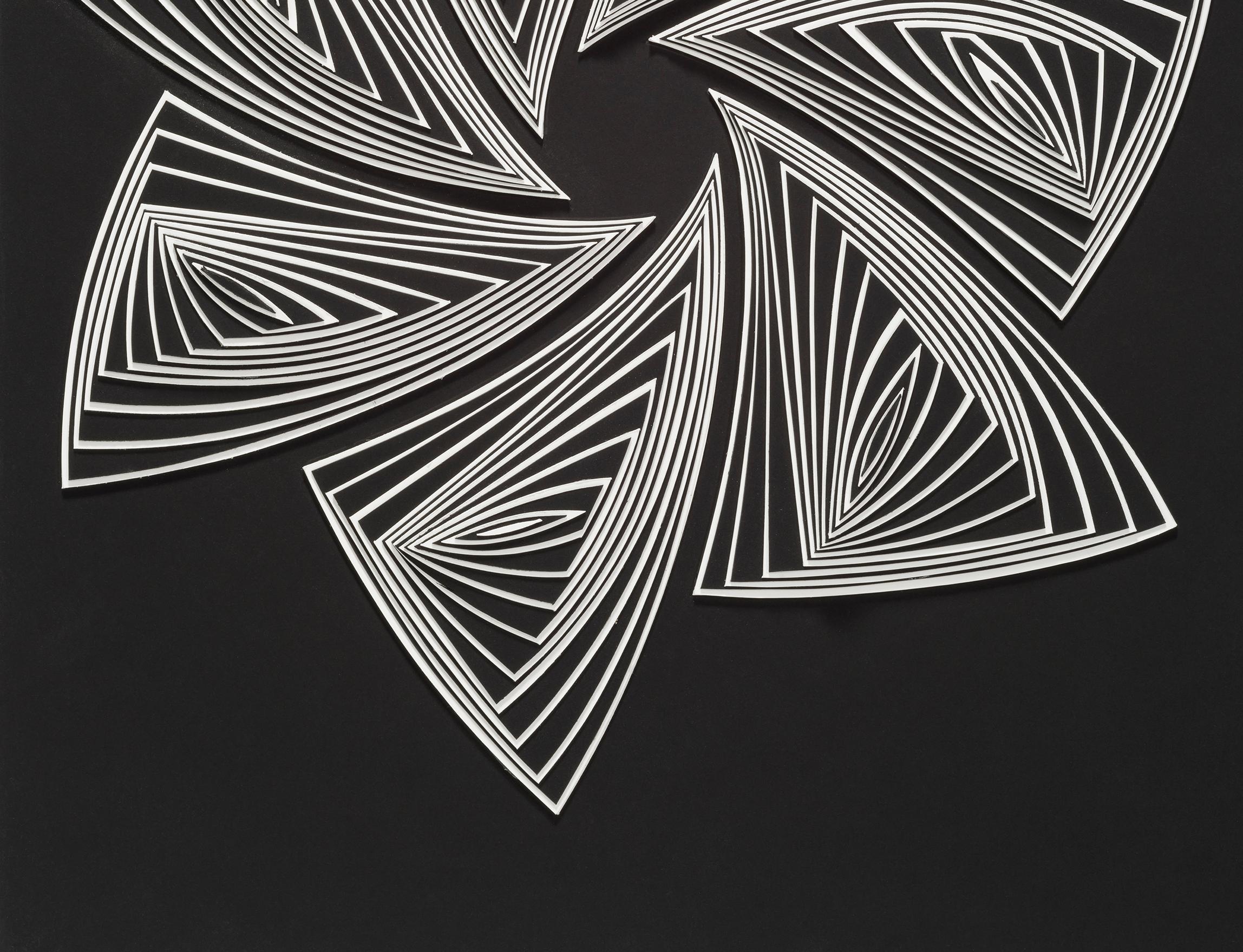 Cutwork: 'Black White Flip Star-In'	 - Minimalist Painting by Elizabeth Gregory-Gruen