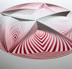 Lavoro di taglio: "Cerchio rosso e bianco - In".
